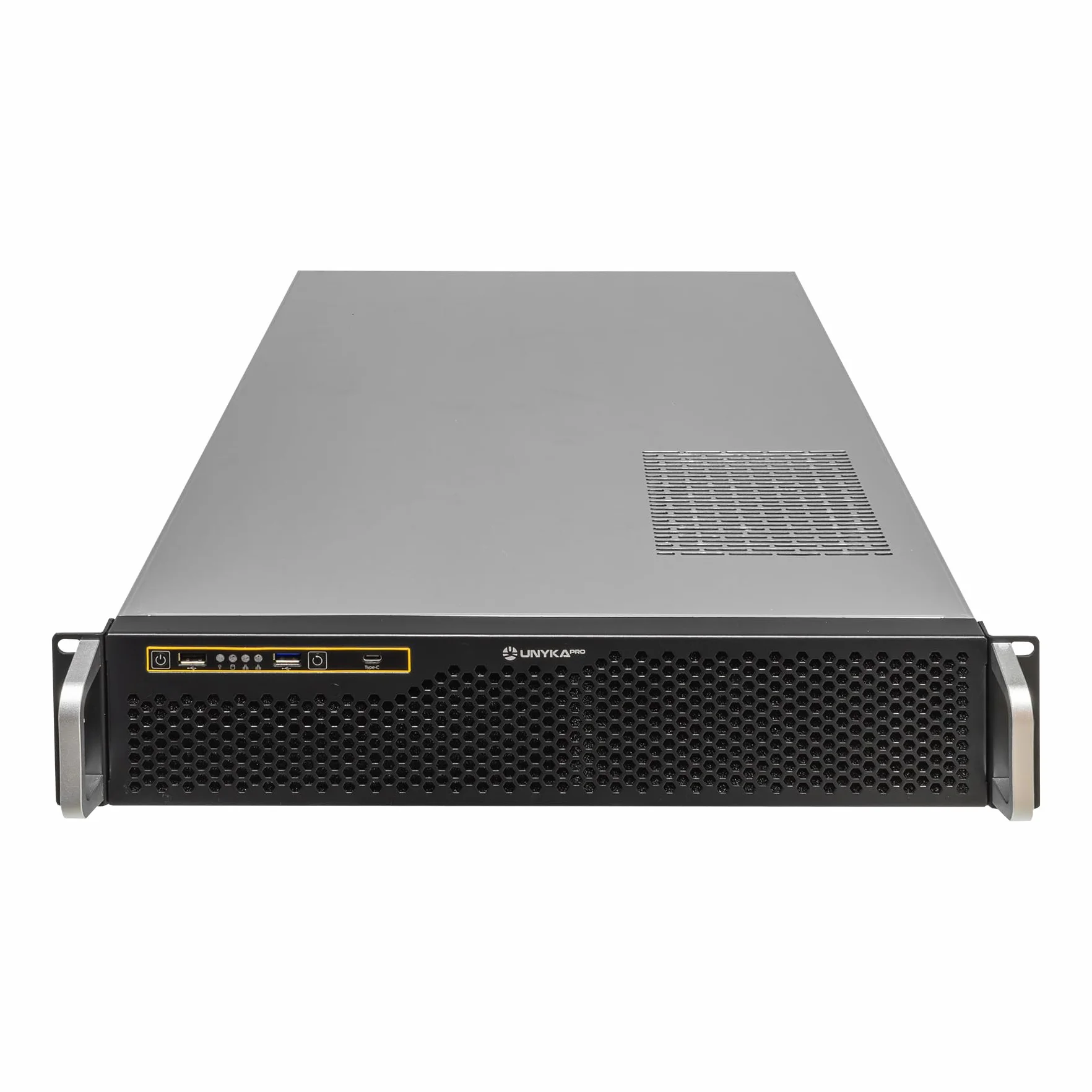 Boîtier Rack 19" 2U 600 mm, ATX Unykach UK2130 - Châssis Serveur Professionnel, 6 Baies (4 x 3,5 + 2 x 2,5), USB-C 3.2, 5 Ventilateurs PWM Inclus, Compatible GPU Haut de Gamme
