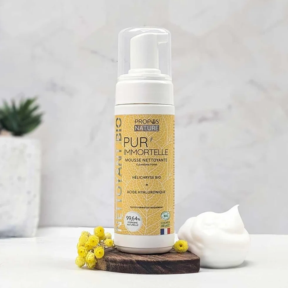 Mousse Nettoyante Pur'Immortelle Bio Démaquillant Anti-Âge 150ml PROPOS'NATURE