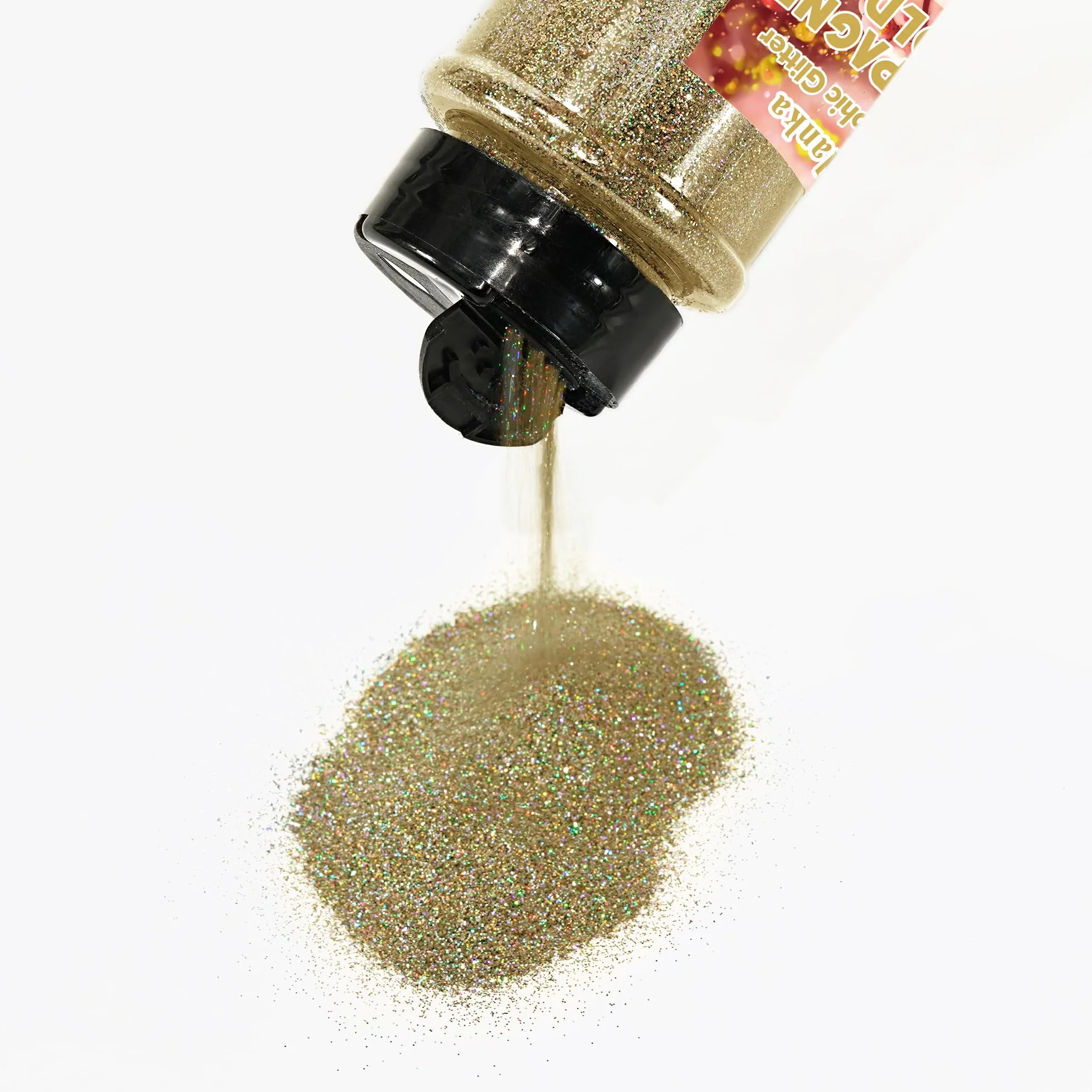 Poudre pailletée holographique Doré champagne 140 g manucure résine époxy