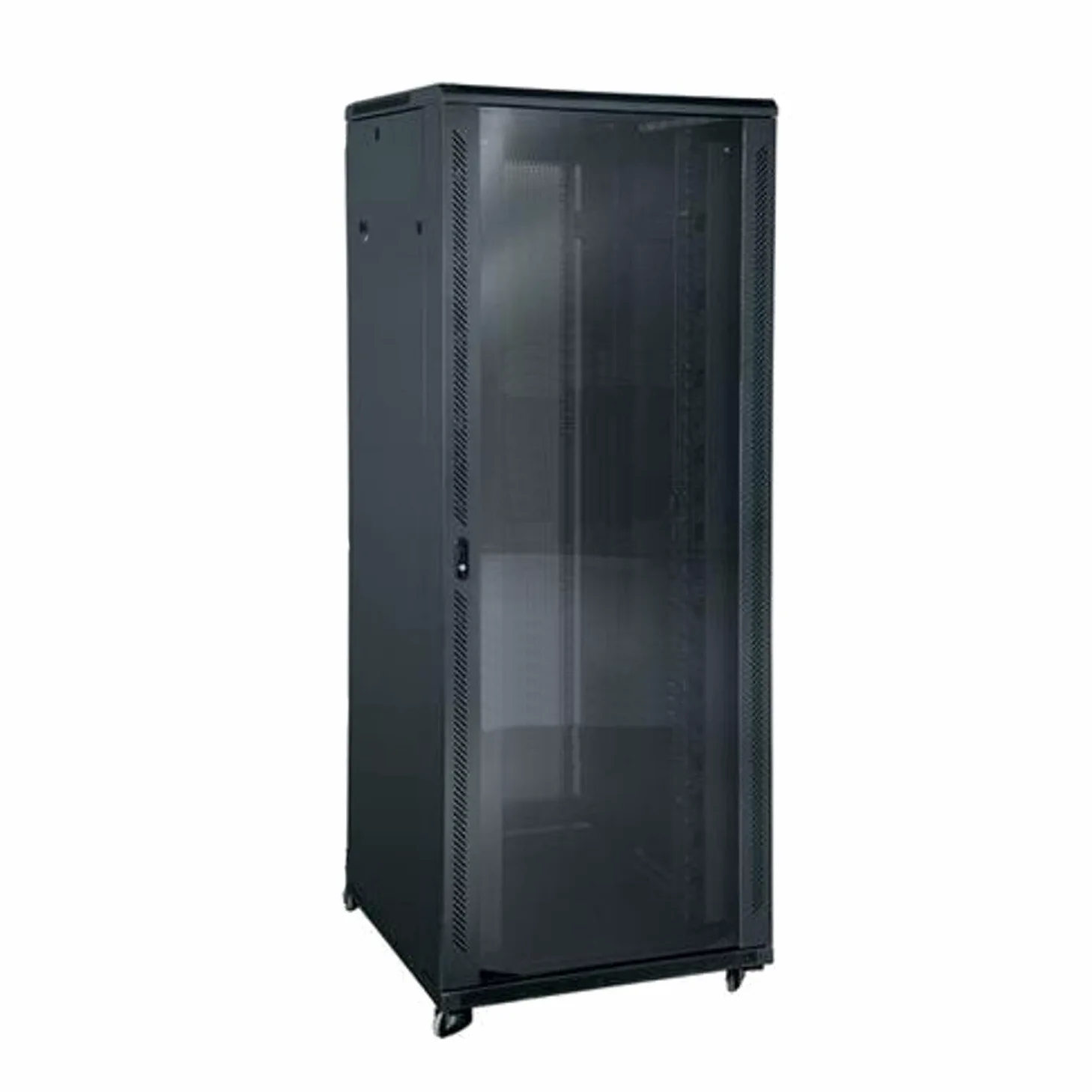 KIMEX - Baie de Brassage 19" 42U 600x600mm - Rack Serveur Informatique au Sol - Armoire Réseau 19 Pouces - Charge Max 800 kg - Ref 112-6642K