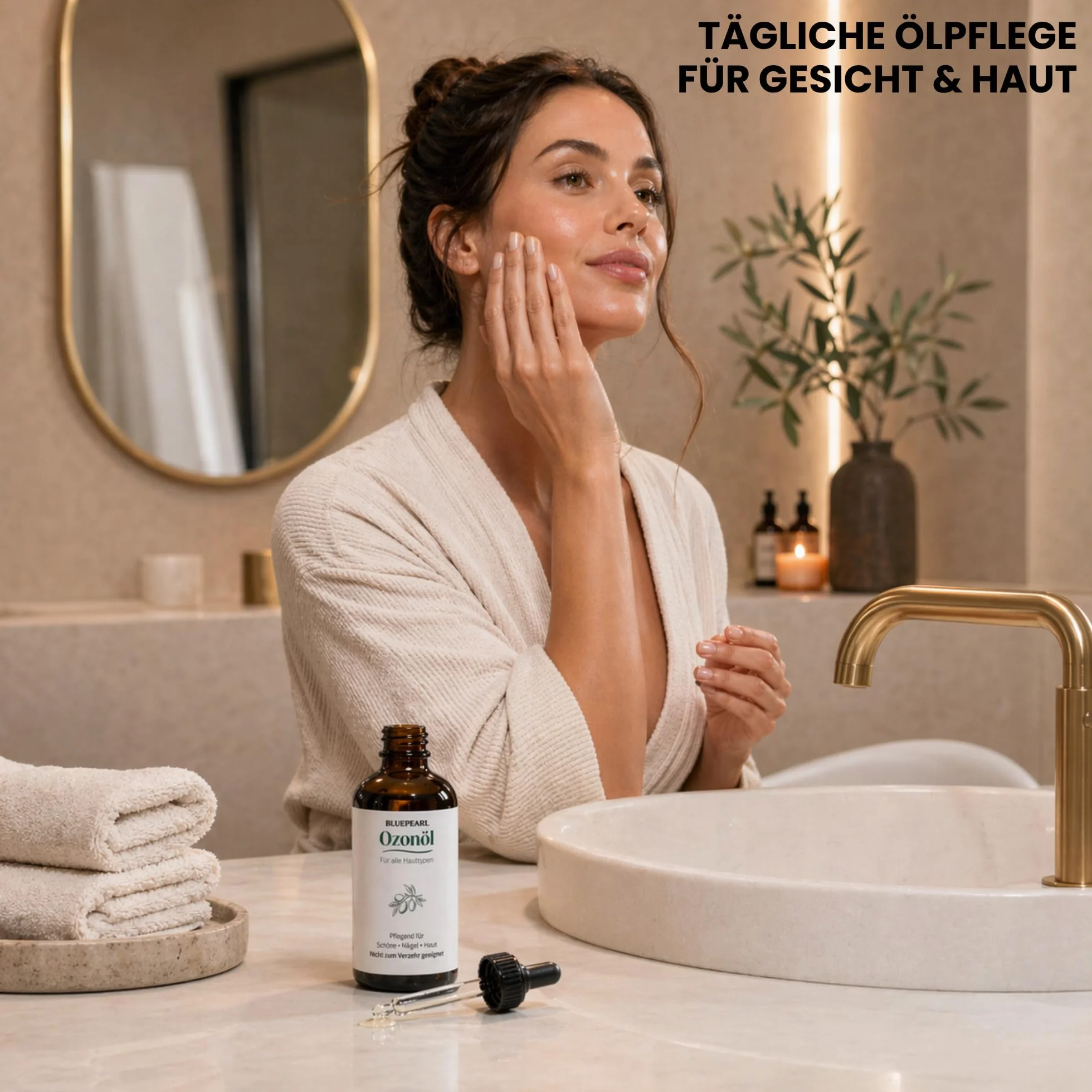 Huile d'ozone 100 ml – Huile d'olive naturelle avec ozone contre l'acné et les imperfections