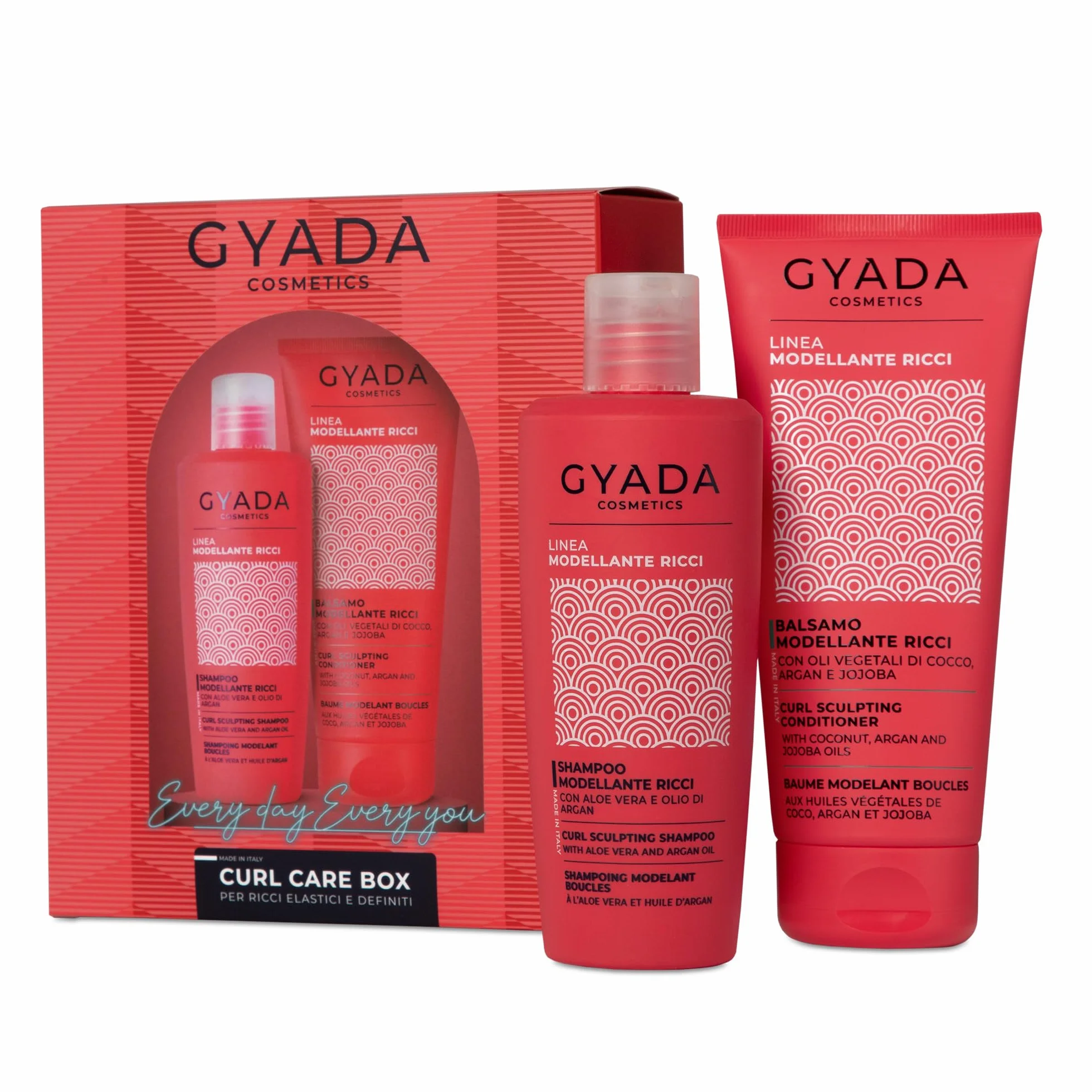 GYADA COSMETICS Coffret Soins de Boucles Kit Shampooing Après-Shampoing 250 ml 200 ml