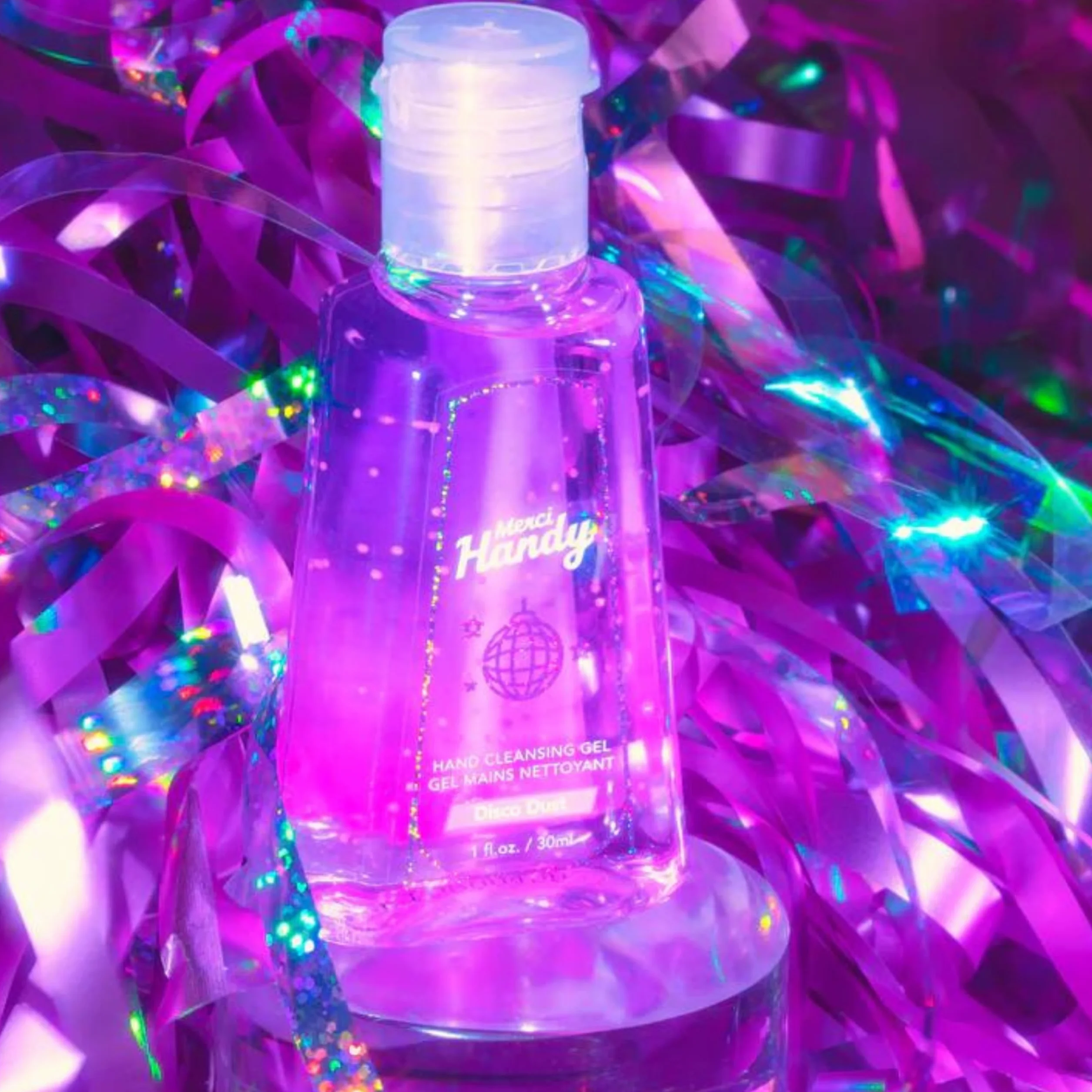 Merci Handy Gel Mains Glitter Fever 30ml x 3 Nettoyage Efficace Sans Rinçage