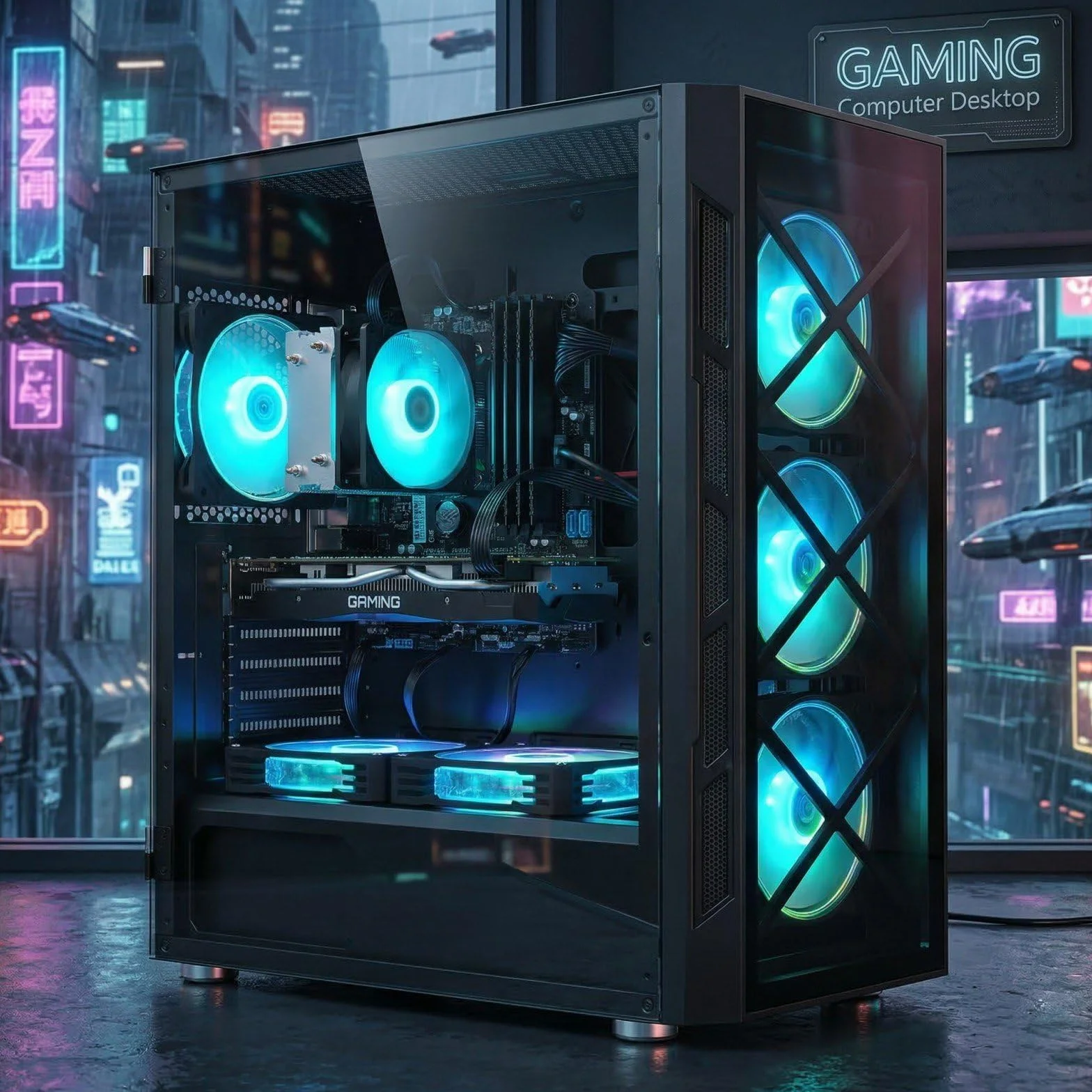 PC Gamer Fixe Core i7 3.9 GHz Geforce GTX 1660 Super 6Go GDDR6 32Go RAM 1To SSD WiFi6 Windows11 Pro
