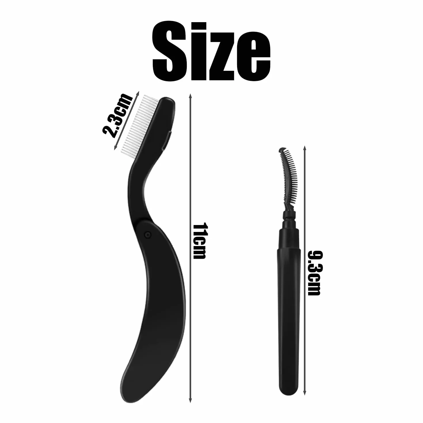 Peigne À Cils Pliable Portable, Brosse À Cils, Séparateur De Cils, Applicateur Crème Sourcils