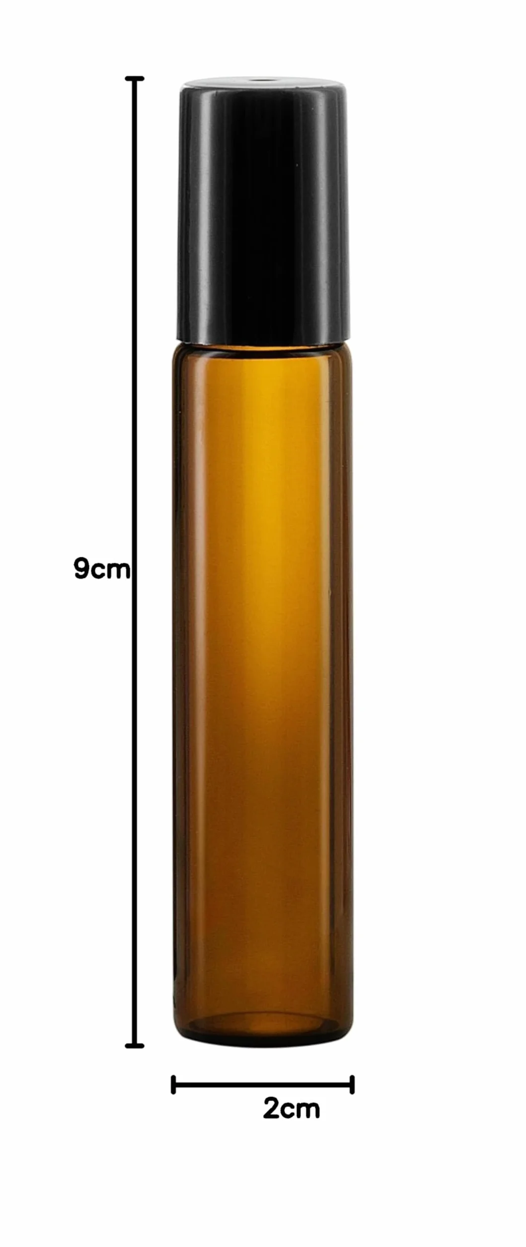 Bouteilles roll on huiles essentielles 10 ml - 5 récipients en verre ambré rechargeable pour aromathérapie