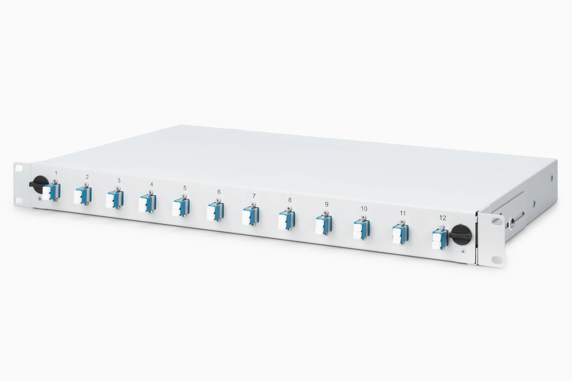 DIGITUS Boîte d'épissure fibre optique 12 couplages - LC - OS2 - 1U 19 pouces - Single-Mode duplex - Avec cassette d'épissure - Montage en rack