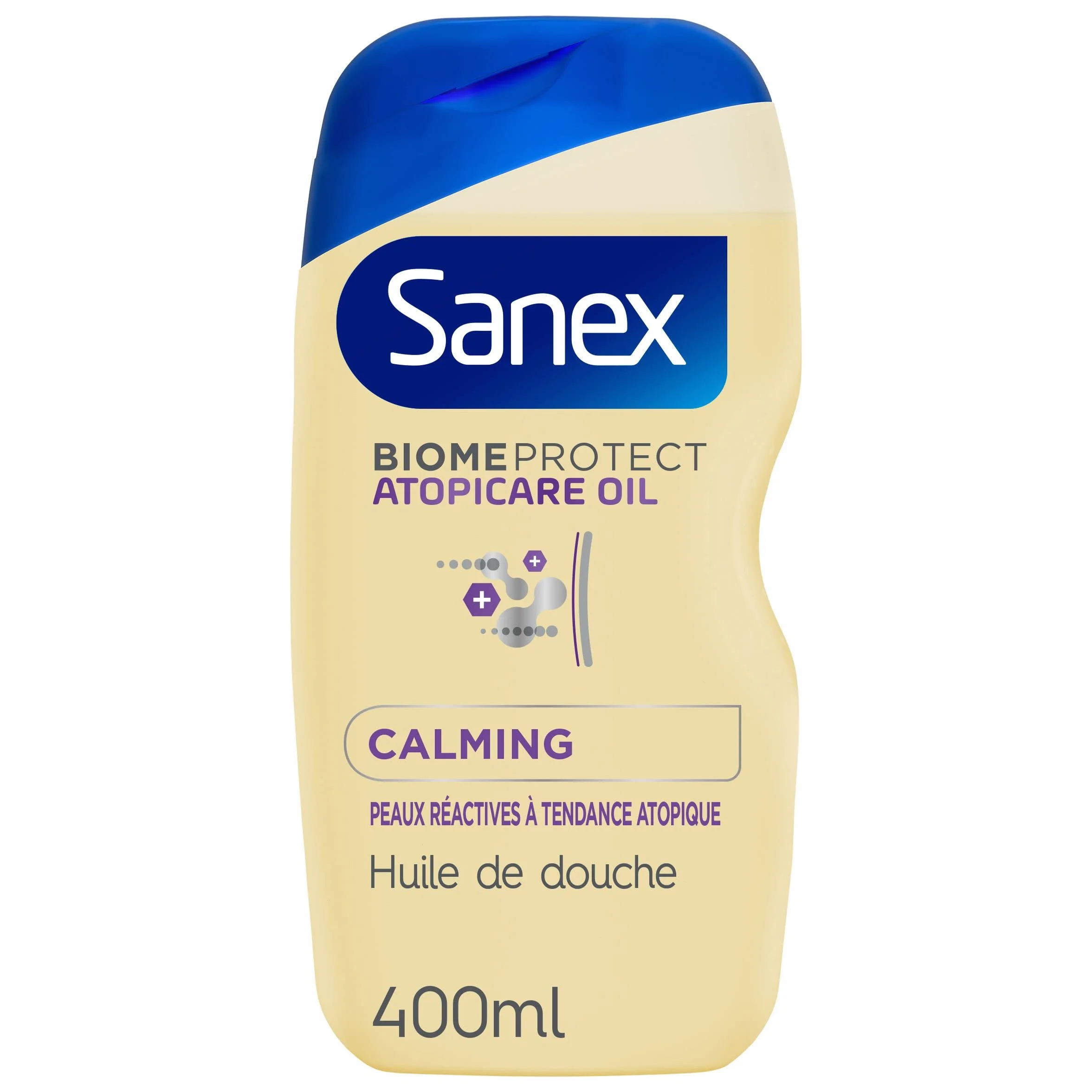 Sanex BiomeProtect Atopicare Oil Calming Huile de douche Peaux réactives à tendance Atopique 400 ml