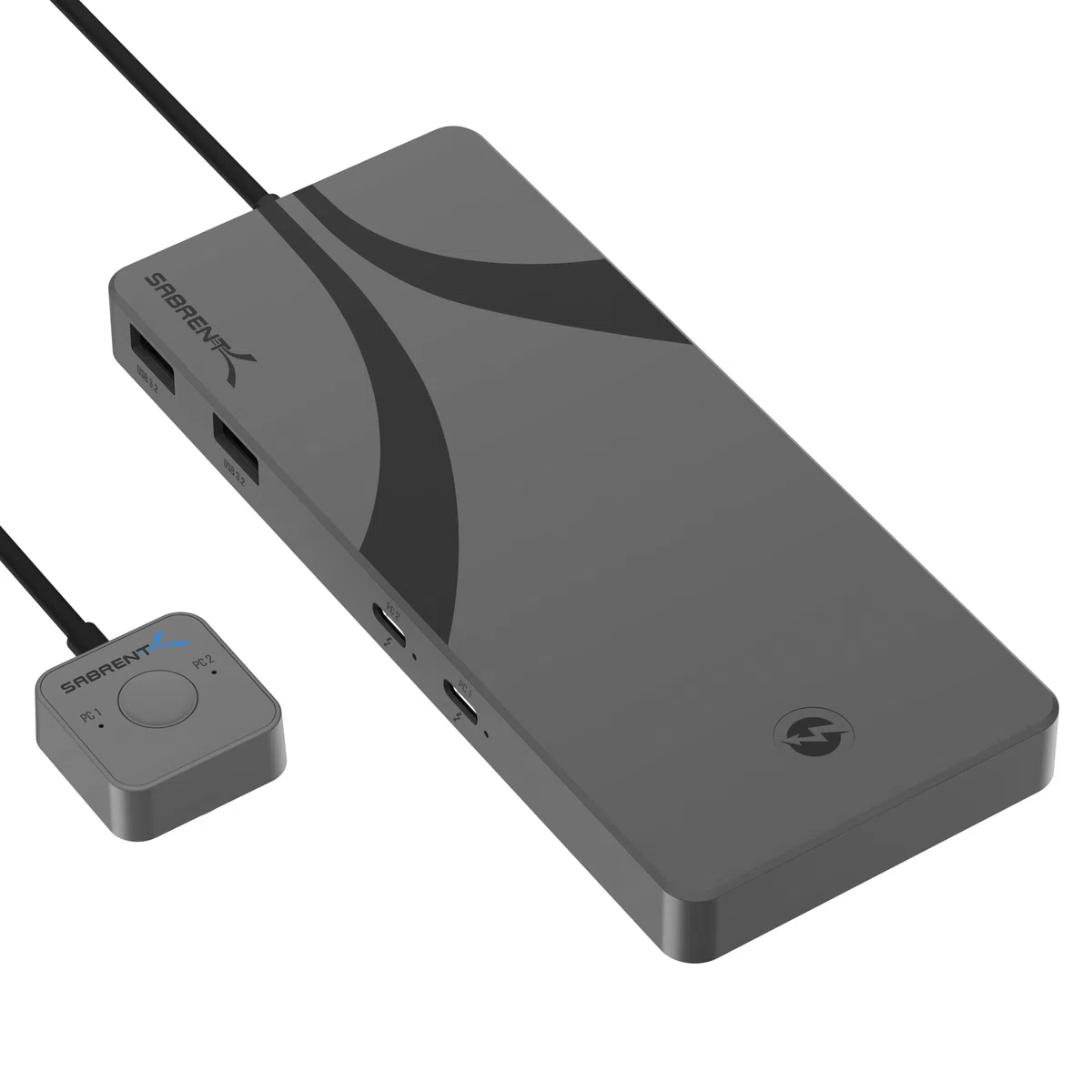 SABRENT Commutateur KVM Thunderbolt4, partage de périphériques avec 3 ports TB4 40 Gbit/s, 2 de charge USB-C 60W(PD 3.0)| 4 ports USB-A 3.2x2 10 Gbit/s| Résolution 4K@144 Hz/8K@60 Hz DSC (SB-TB4K)
