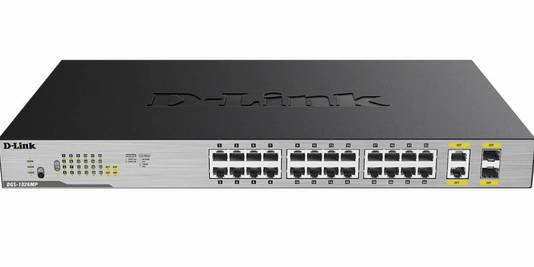 D-Link DGS-1026MP Switch Web Manageable 26 Ports Gigabit POE+ 10/100/1000mbps - Idéal pour Entreprise Administration et Réseaux Gérés