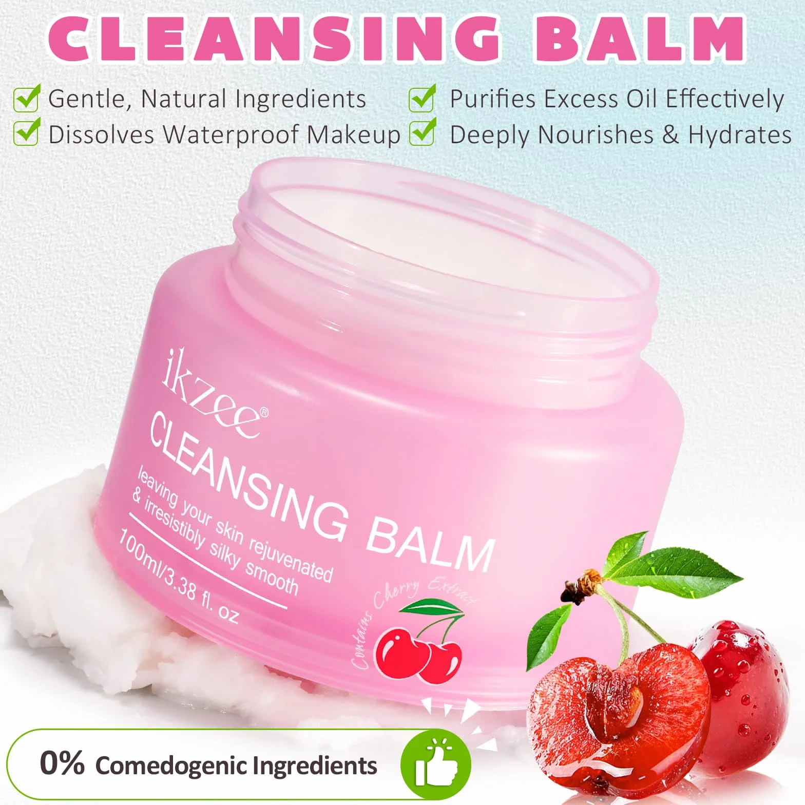 Baume nettoyant démaquillant pour peau doux 100 g
