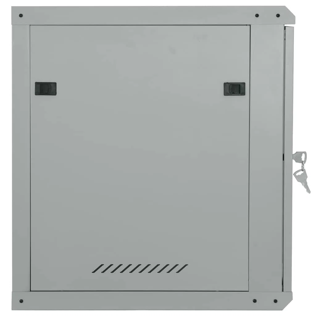 Armoire réseau 60 x 60 x 50 cm - Boîtier mural 19" - Armoire serveur en acier verrouillable pour technologie réseau, équipement informatique, gris