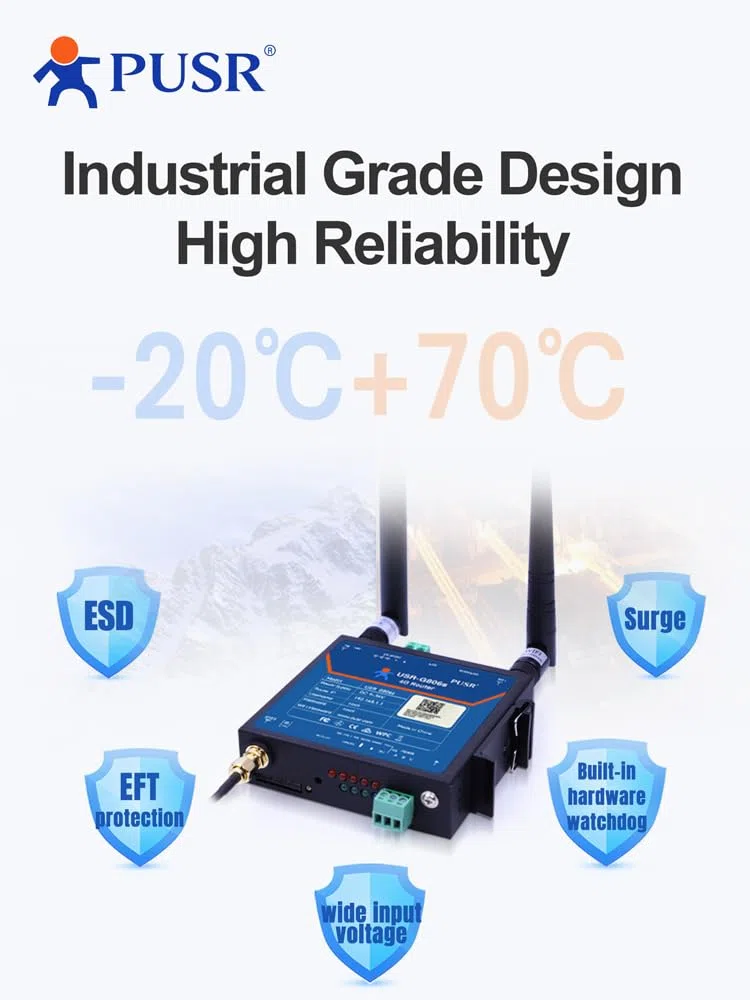Routeur industriel 4G LTE Global Band avec 1 WAN/LAN, 1 fonction GPS LAN, port série OPENVPN RS485 amélioré, prise en charge du WiFi et de l'accès à distance, configuration par lots, alarme