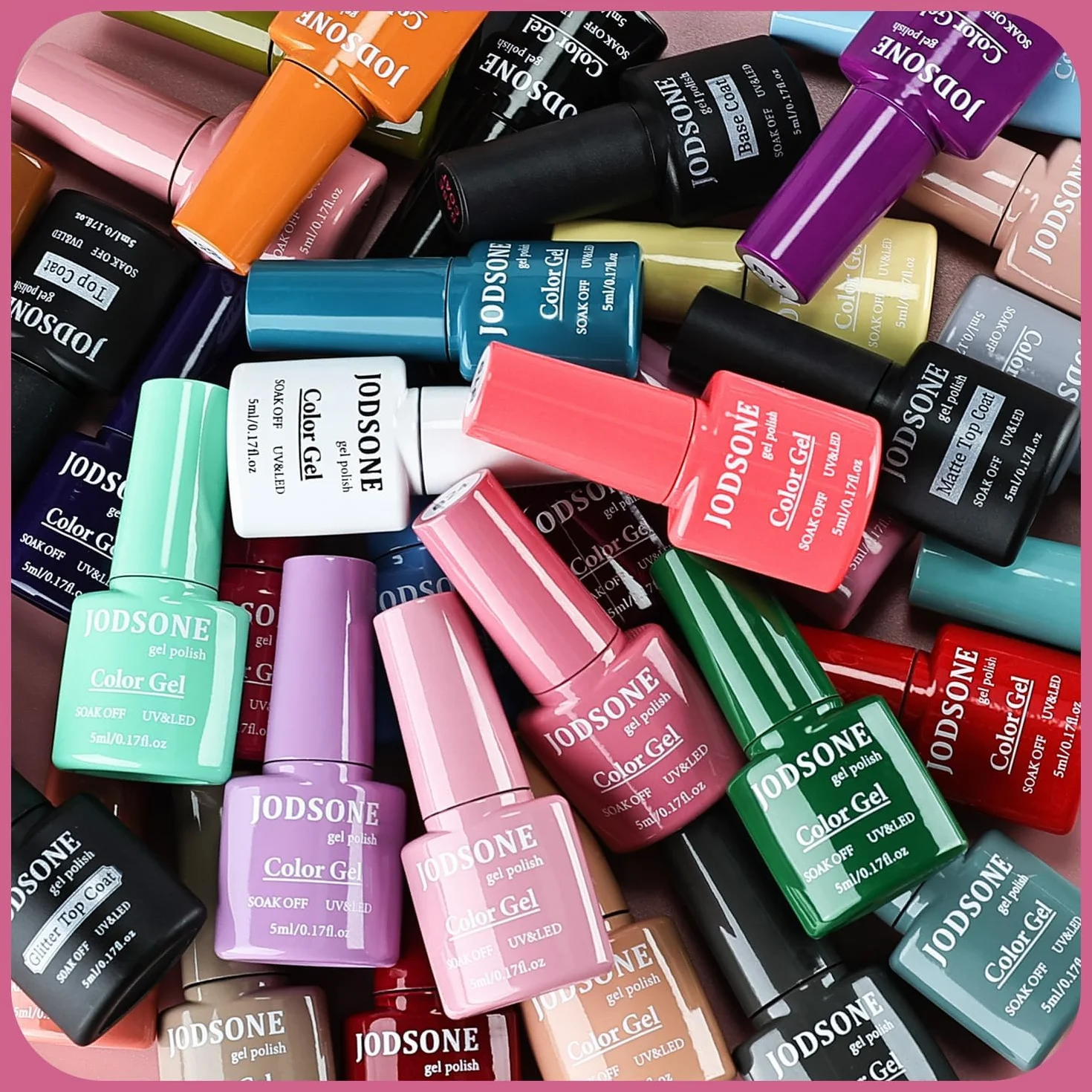 JODSONE Coffret 32 Vernis Gel Base Top Coat Non Essuyer Mat Brillant