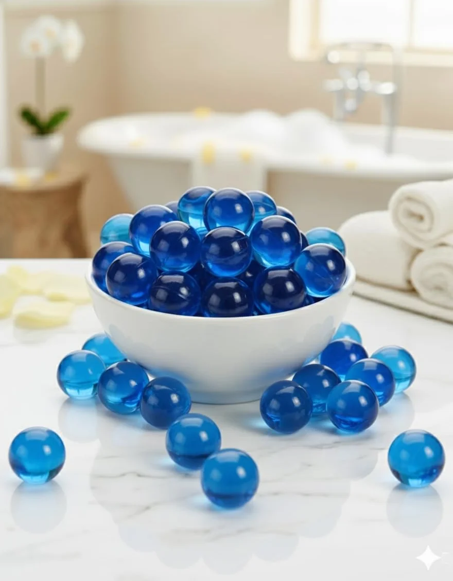 Perles de Bain Fleur de Lotus Lot de 6 – Fabrication Française, Sans Paraben – Huile Hydratante Peau Satinée