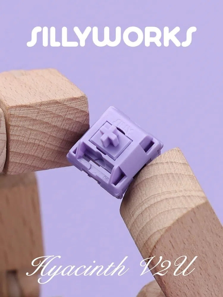Sillyworks Hyacinth V2 Switch, Commutateur Pré-lubrifié Linéaire 5pim pour Clavier Mécanique Personnalisé(V2U,110PCS)