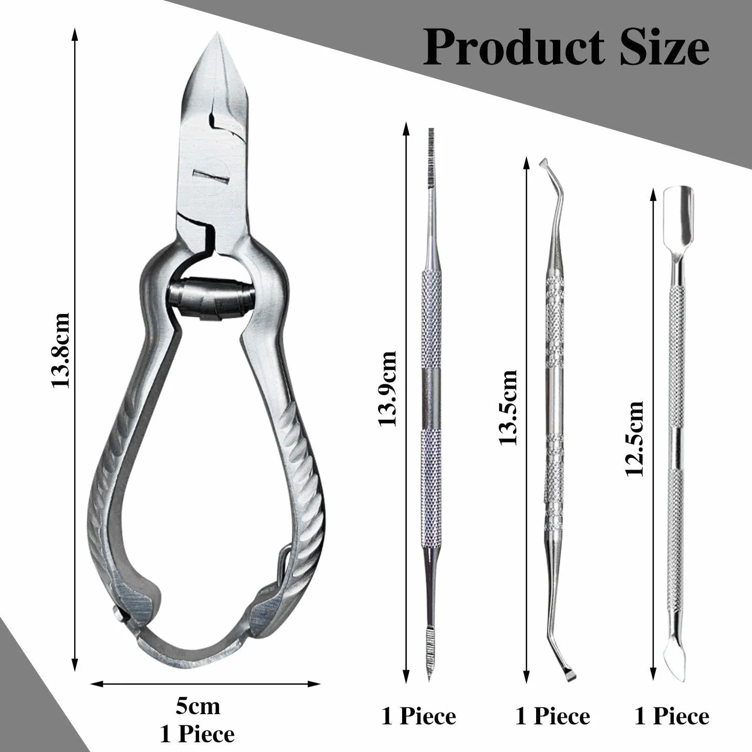 Pince À Bec Effilé Pour Rainure D'Ongle, 3 Coupe-Ongles Manucure Ongles Épais Incarnés Accessoires