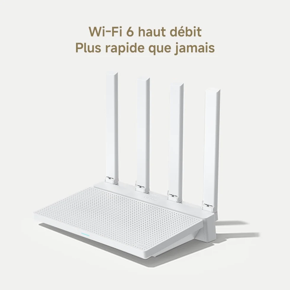 Xiaomi Routeur WiFi6 AX3000 - Port Gigabit, Système Mesh | Performance WiFi Haute Vitesse