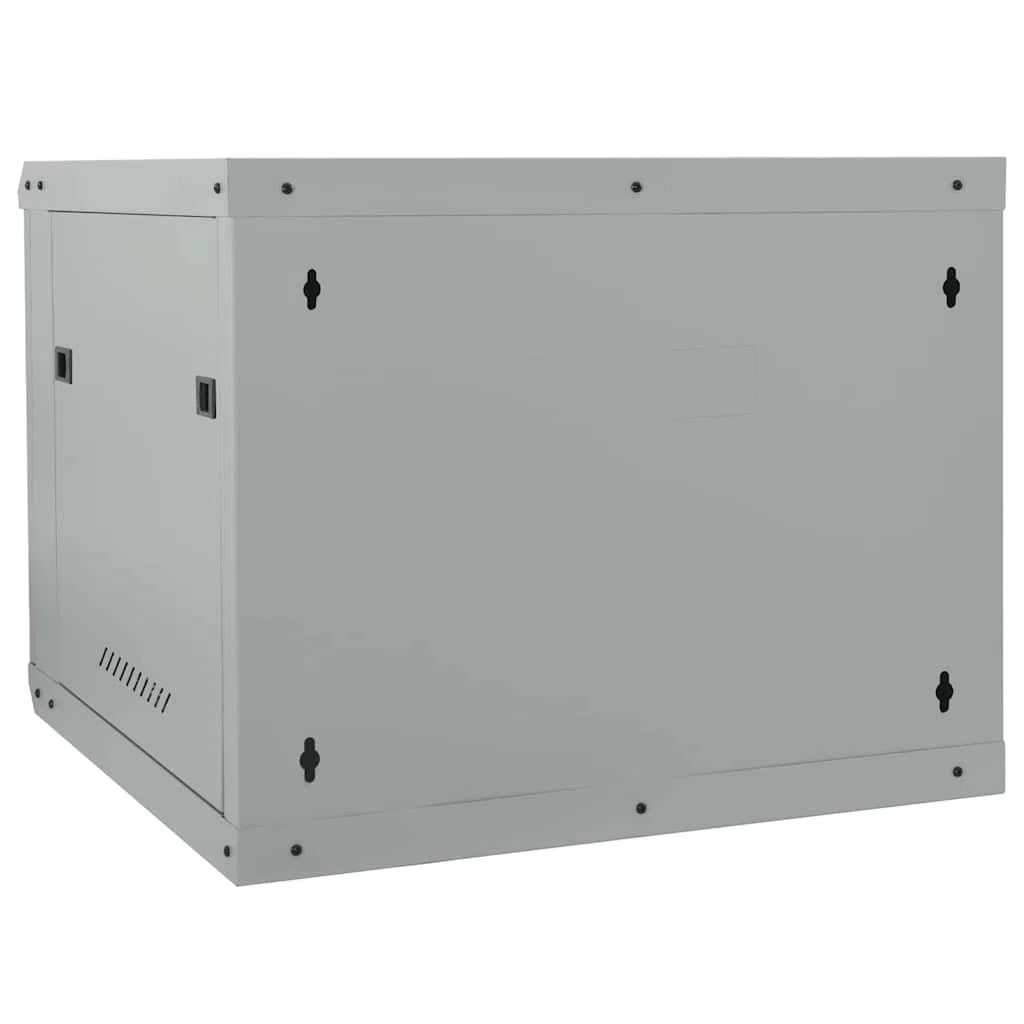Armoire réseau 60 x 60 x 50 cm - Boîtier mural 19" - Armoire serveur en acier verrouillable pour technologie réseau, équipement informatique, gris