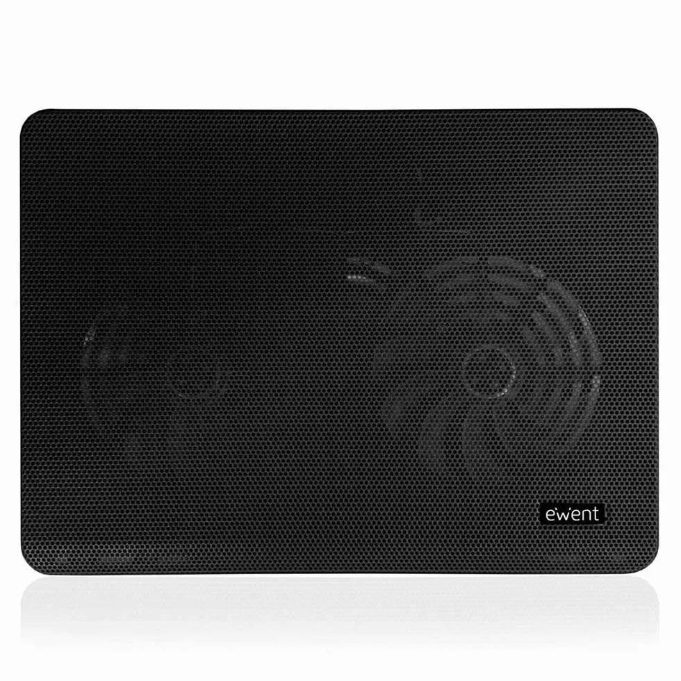 EWENT EW1256 Support pour ordinateur portable 17" avec système de refroidissement noir