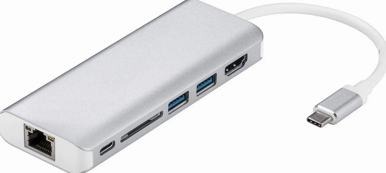 USB3.1CCOM7 carte réseau Ethernet 5000 Mbit/s - Cartes réseau (Avec fil, USB Type-C, Ethernet, 5000 Mbit/s, Argent, Blanc)