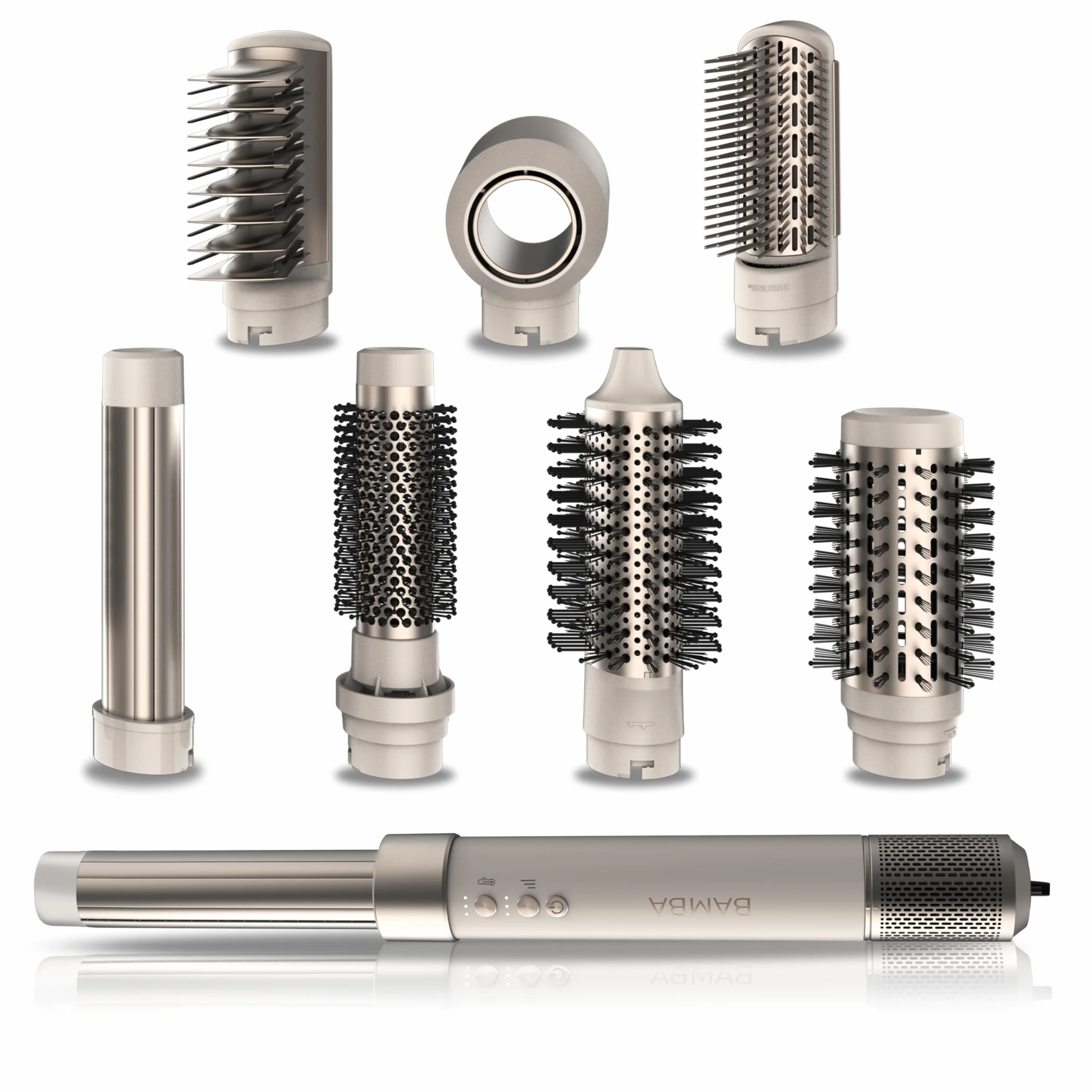 Cecotec Brosse Soufflante CeramicCare AirGlisse Champagne 1400W Technologie Coanda 3 Vitesses 3 Températures Contrôle Intelligent de la Chaleur