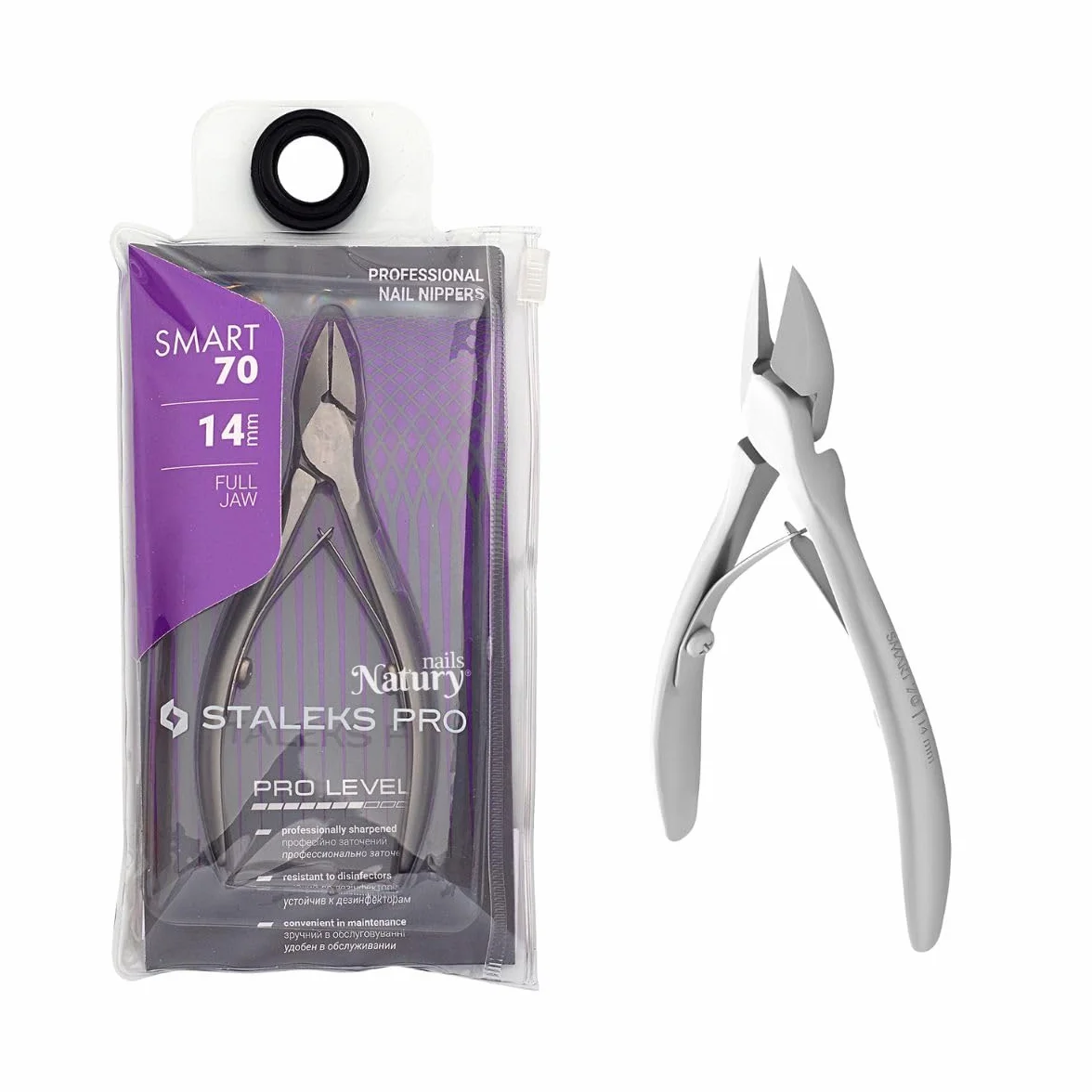 STALEKS PRO Pince à ongles professionnelle 14mm Acier inoxydable Smart 70-14