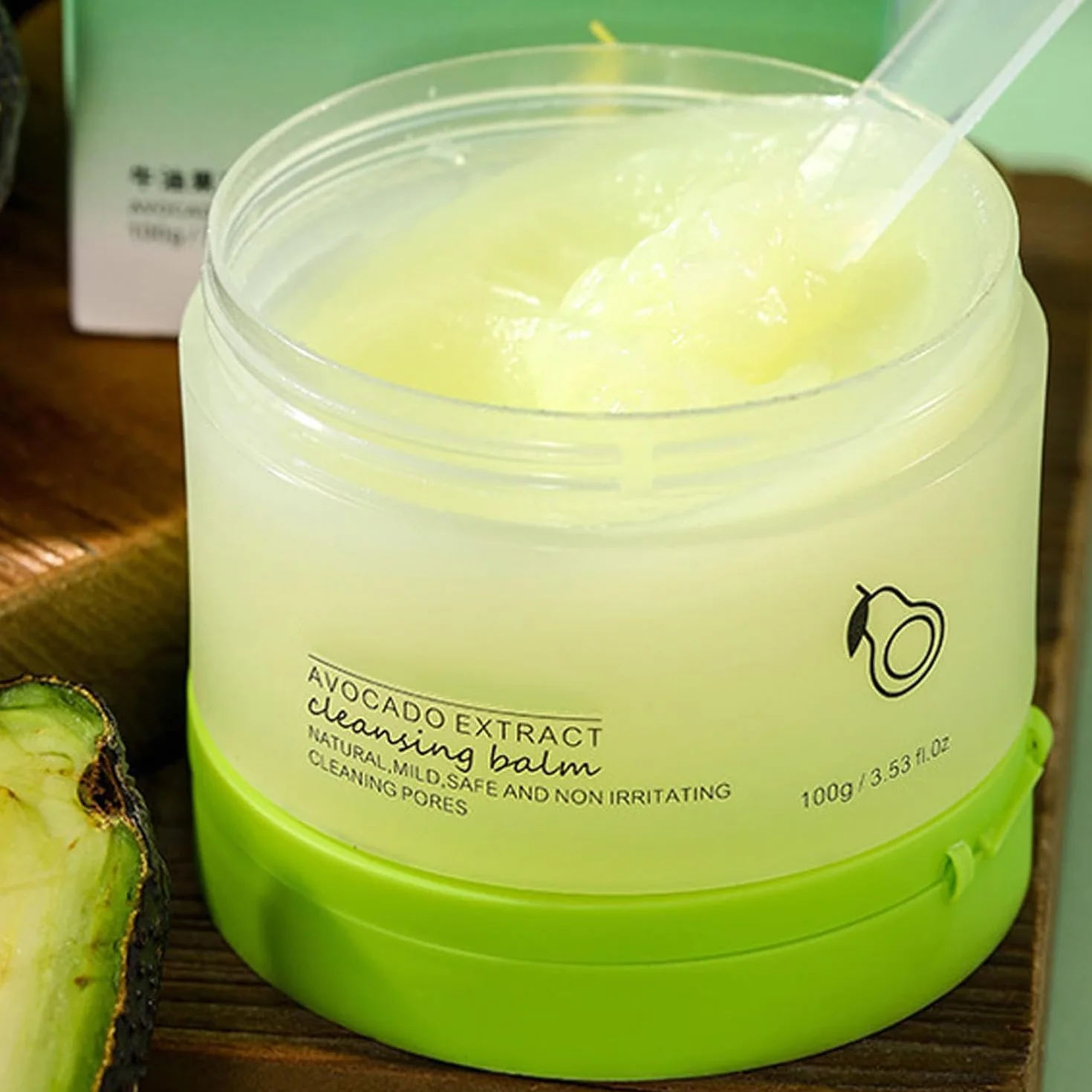 Baume Nettoyant D'Avocat Crème Démaquillante Portable Nettoyage en Profondeur 100G