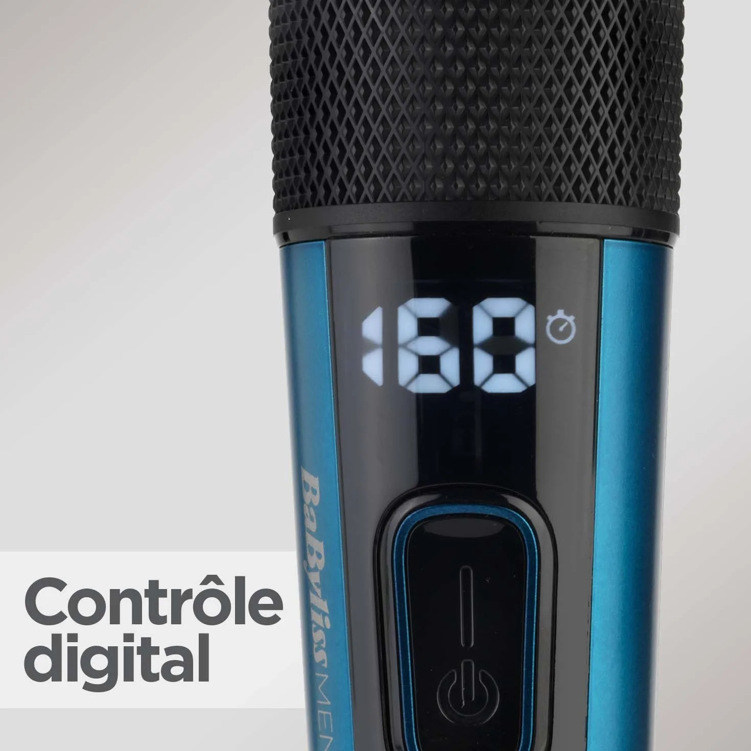 BaByliss Tondeuse cheveux lame acier japonais batterie lithium 160 min charge 3 h étui rangement rigide noir E990E