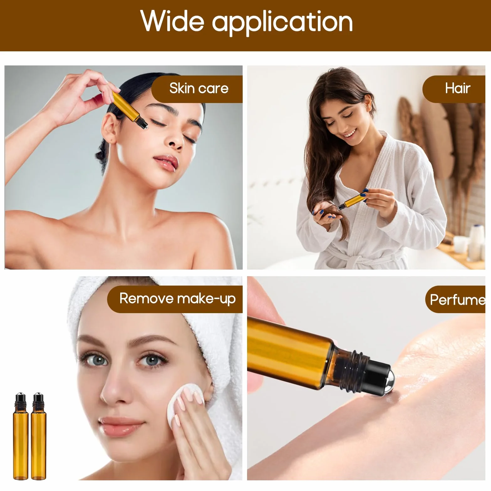 Bouteille Flacon Roll On Vide 10ml 30 Pièces Huiles Essentielles Aromathérapie Parfum