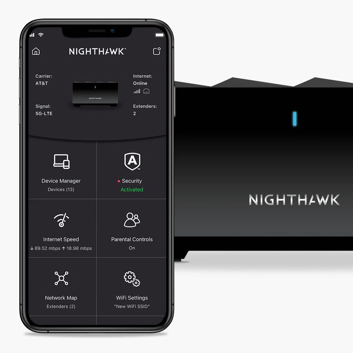 NETGEAR Nighthawk WiFi 6 Mesh (MK73S), Systeme WiFi Mesh Dual Band, Couverture de 400 m², Vitesses jusqu'à 3Gbit/s (AX3000), Protection Totale Antivirus Armor Inclus Pendant 1 an