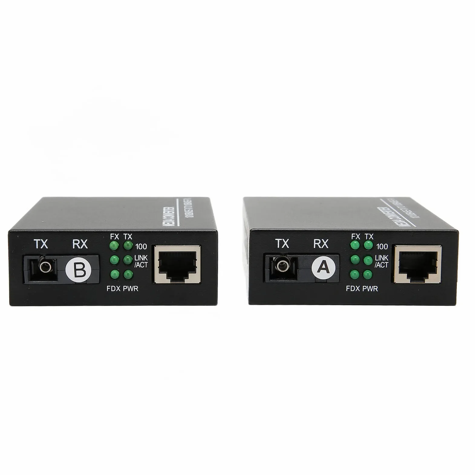 Convertisseur de Média ethernet Optique, Capacité Adaptative 10M 100M Mode Semi Duplex Intégral, RJ45 Sc Jusqu'à 25Km, Module Optoélectronique Adapté AUX Environnements Intérieurs et Extérieurs