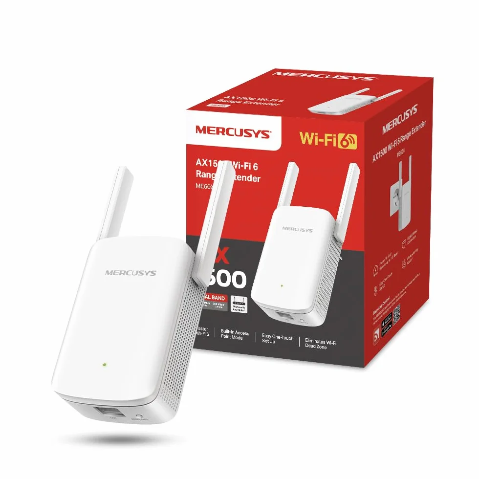 MERCUSYS ME1500X Répéteur WiFi 6 AX1500 Mbps Compatible Box Internet