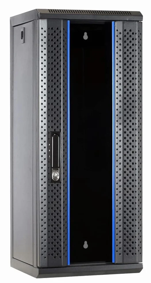Baie de Serveur 15U 10 Pouces avec Porte en Verre 312x310x752mm Noir Verrouillable