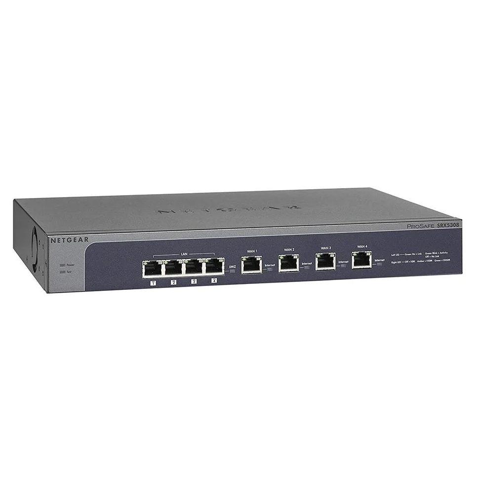 Netgear SRX5308-100EUS Routeur Firewall / VPN IPSEC/ 125 Tunnels VPN / 50 Tunnels Quad Wan / 4 Port WAN Gigabit / 4 Ports Lan Gigabit