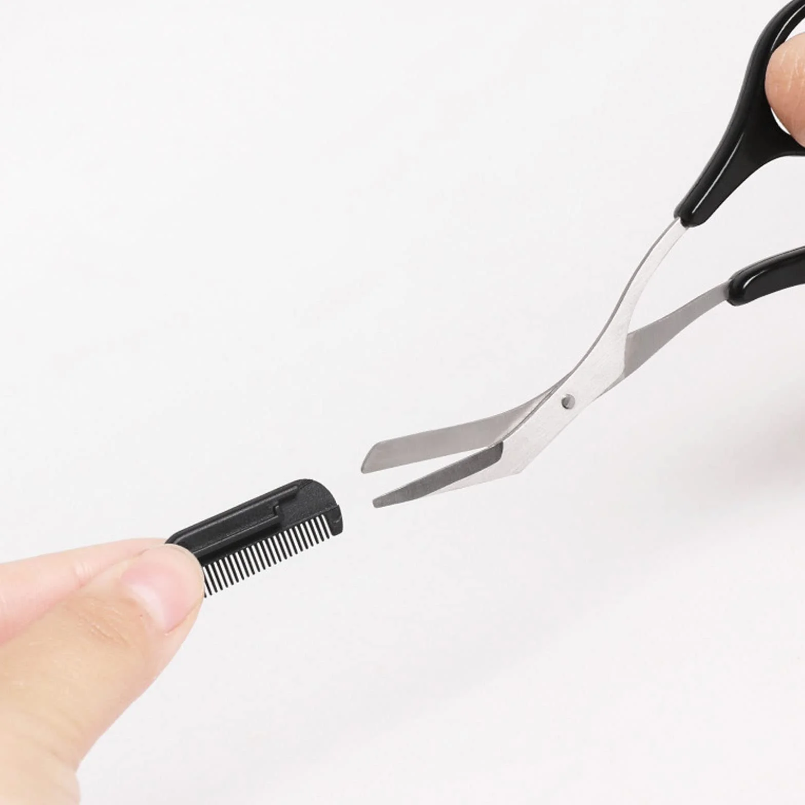 Ciseaux à Sourcils Homme avec Peigne, Taille Soins Noir