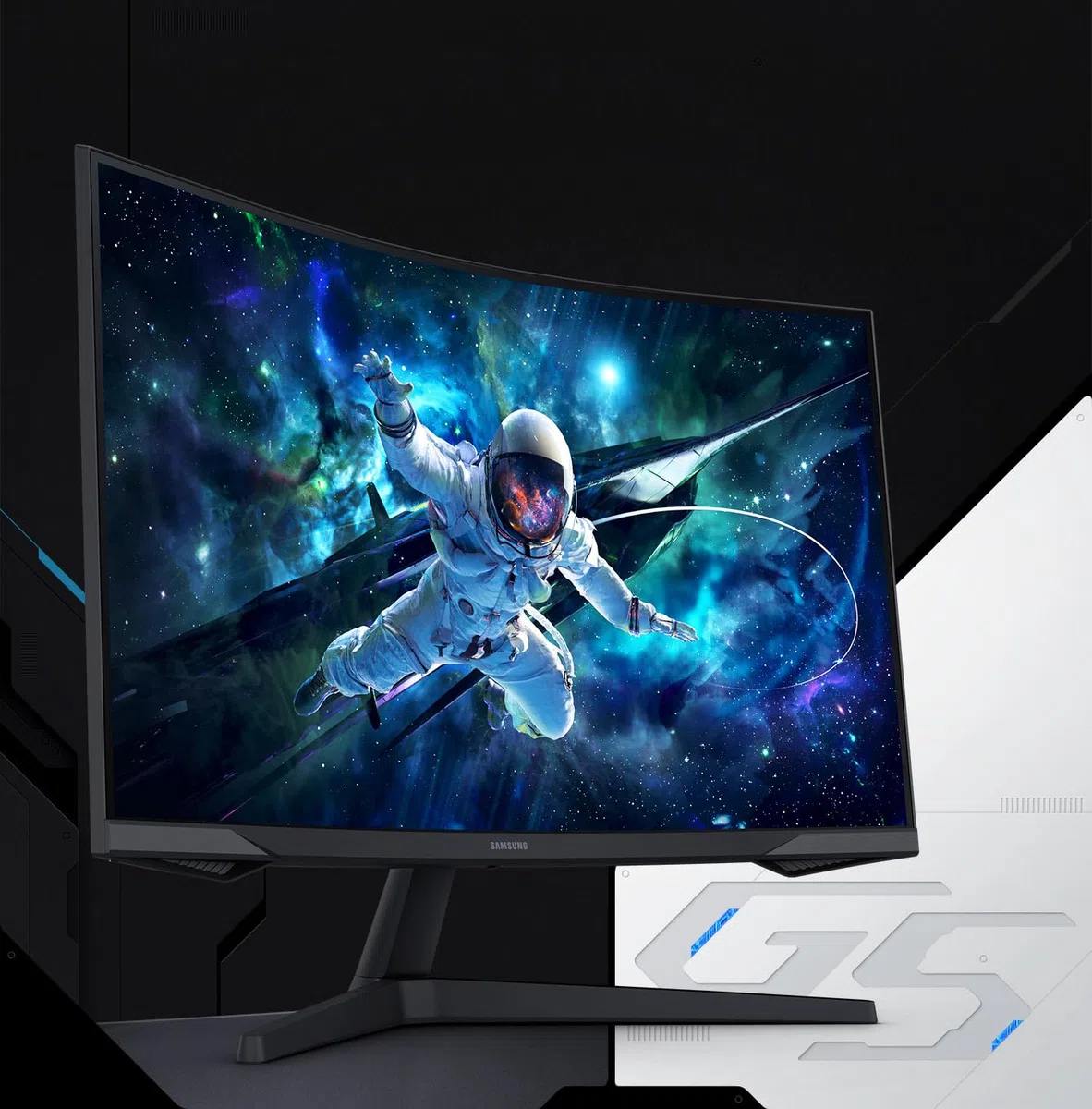 Samsung Ecran PC Odyssey G55C 27’’, 165Hz , 1ms, Dalle VA Incurvée 1000R, QHD : 2560x1440, 2500:1,HDR10, AMD FreeSync, Auto Source Switch +, Pied Ajustable, DisplayPort, HDMI