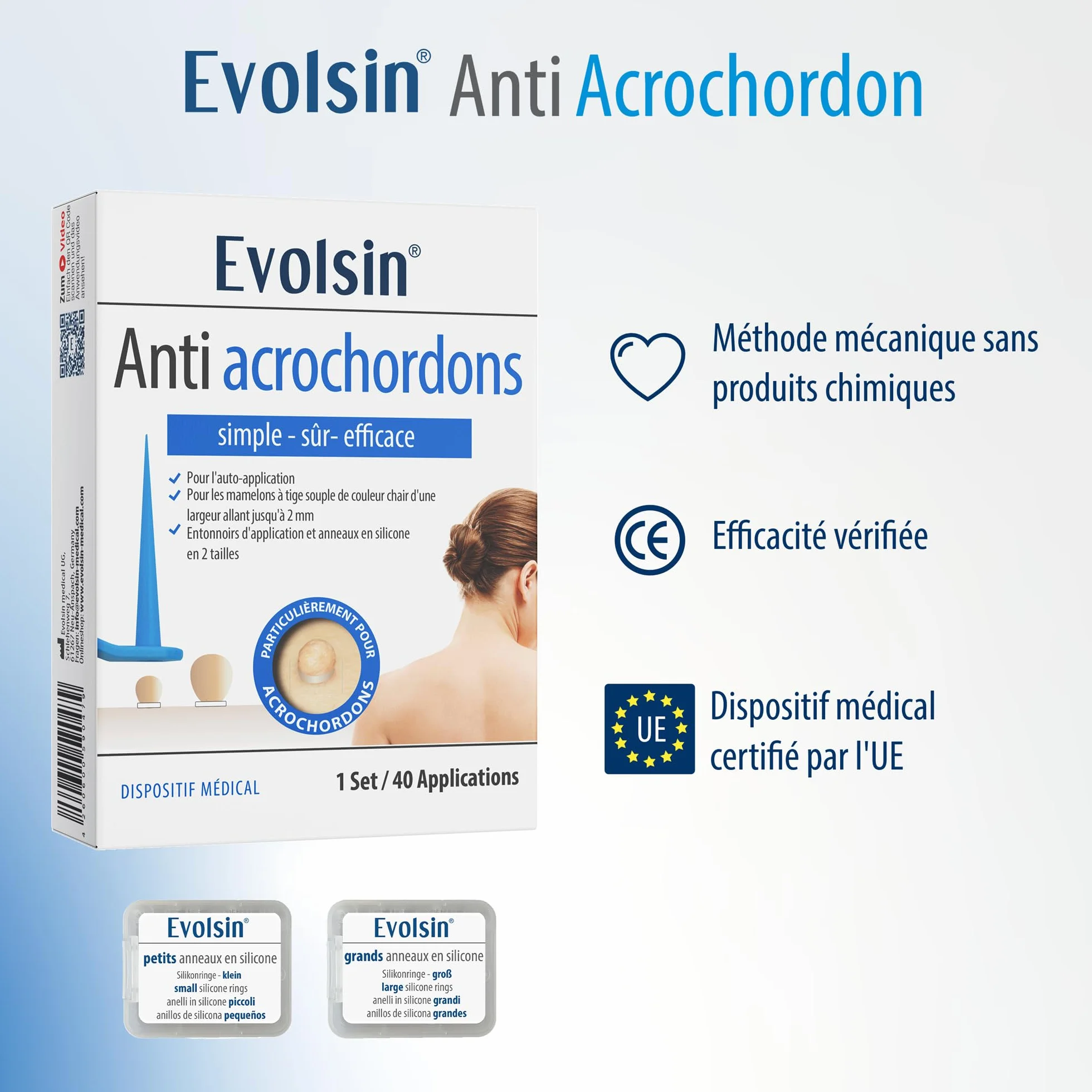 Evolsin Anti acrochordon - Efficace contre les verrues pédiculaires - Idéal pour le cou, les aisselles et le corps