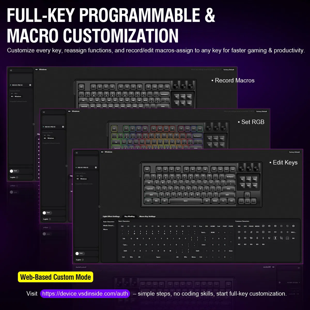 Clavier mécanique avec deck contrôleur de flux, pavé macro avec touches et boutons LCD personnalisables, clavier de raccourci de jeu, remplaçable à chaud, rétroéclairage RVB, pour PC Mac