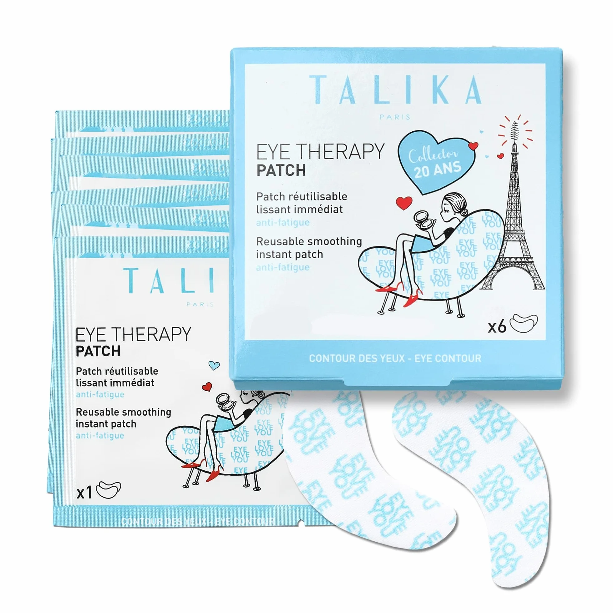 TALIKA Eye Therapy Patch Anti Cernes & Poches Réutilisable Soin Yeux Fatigués 6 paires