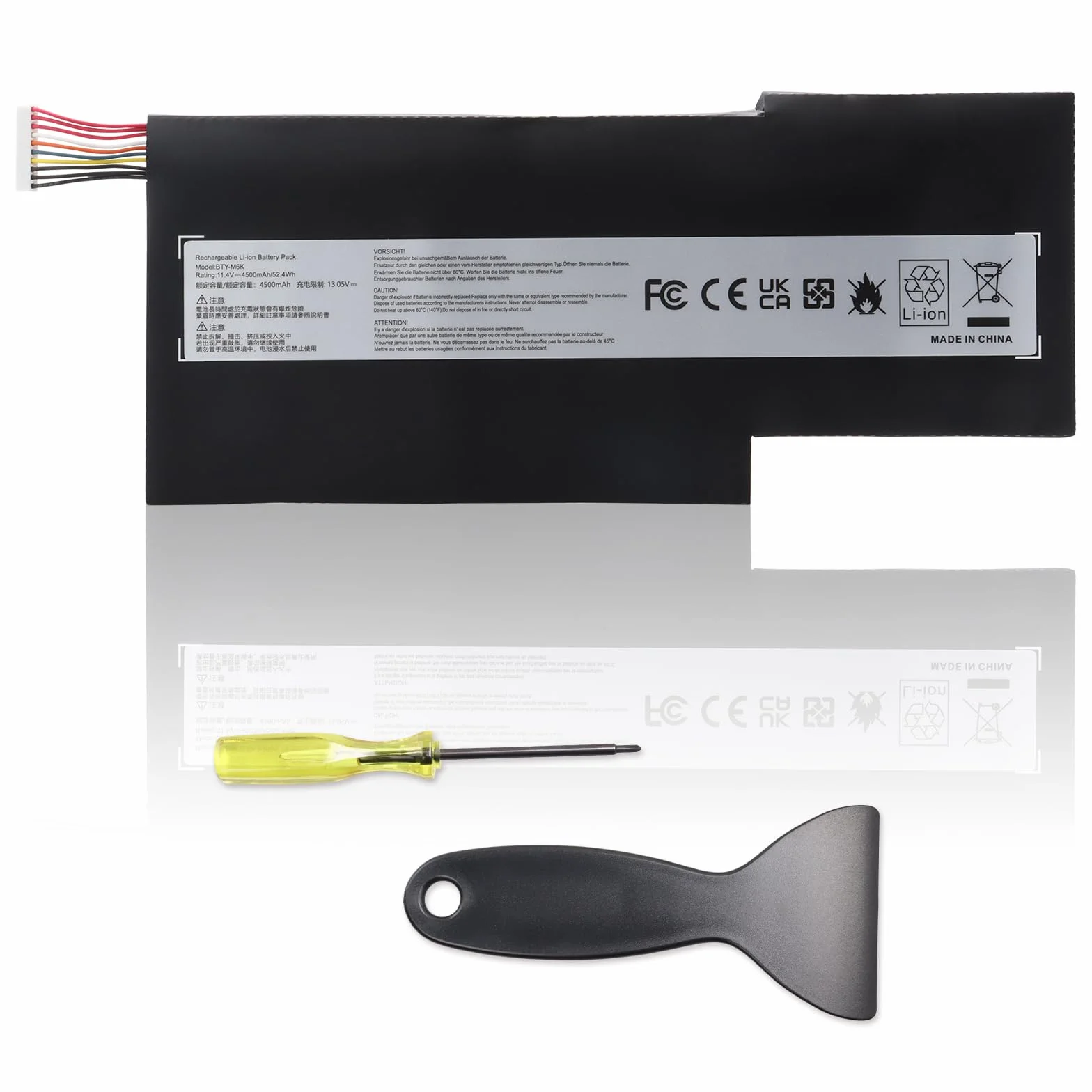 BTY-M6K Laptop Batterie pour MSI Stealth Pro GF63 GF65 GF75 GS63VR GS73VR