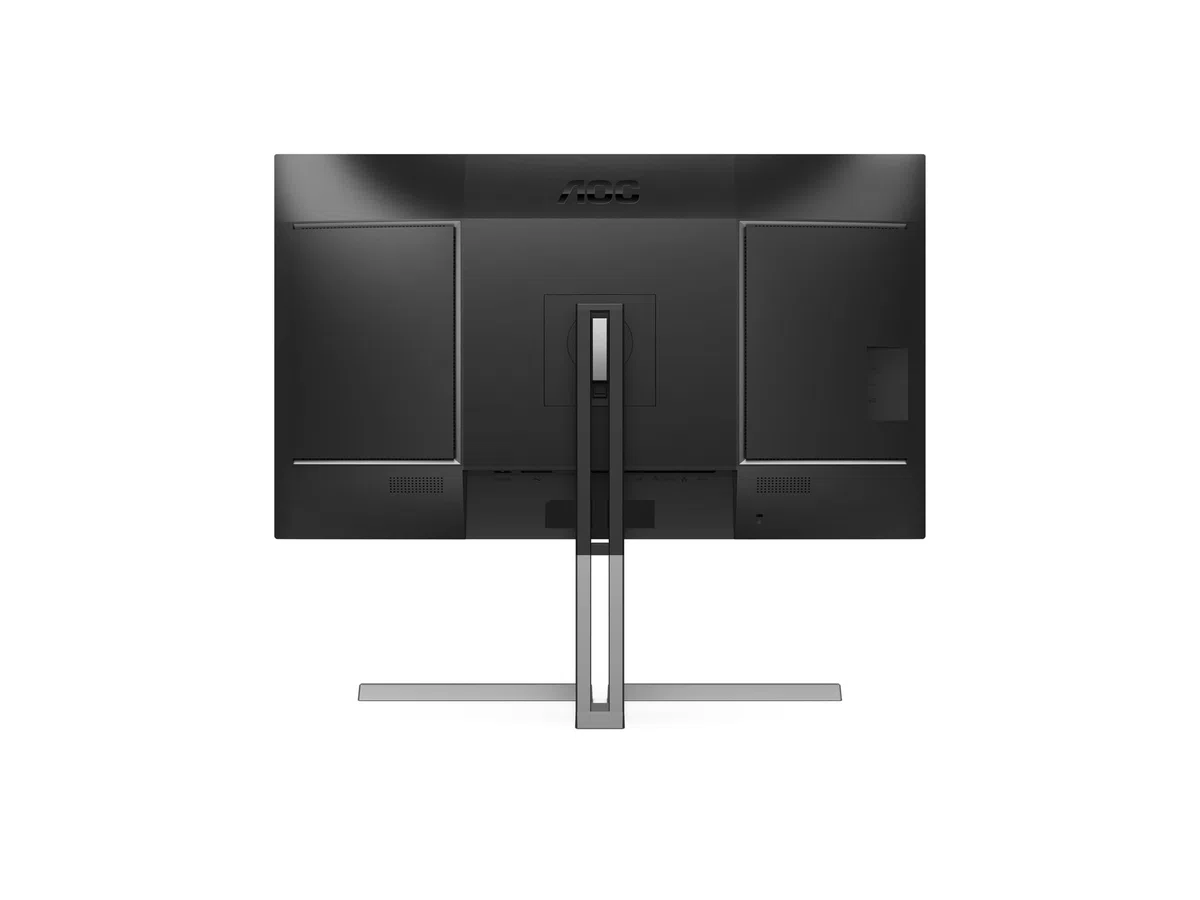 AOC Moniteur U32U3CV 32 Pouce 60Hz Nano IPS Dalle, 4ms GtG, VESA HDR400 (Certified), Ajustable en Hauteur, Haut-parleurs, USB Hub(3840x2160 HDMI 2X 2.0 DP 1x 1.4) Noir/Argent