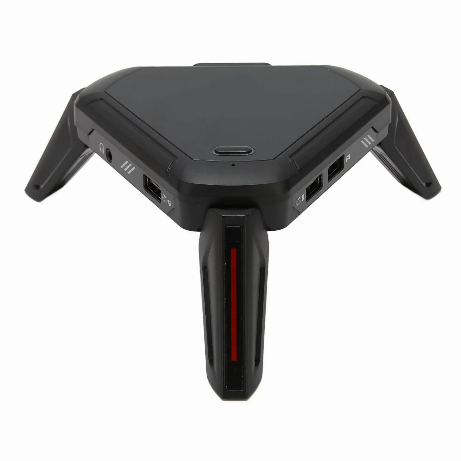 Jiawu Convertisseur de Souris de Clavier de Jeu, Convertisseur de Souris de Clavier ABS, Support Inférieur Pliable Précis, Paramètres Personnalisés Plug and Play pour Console de Jeu
