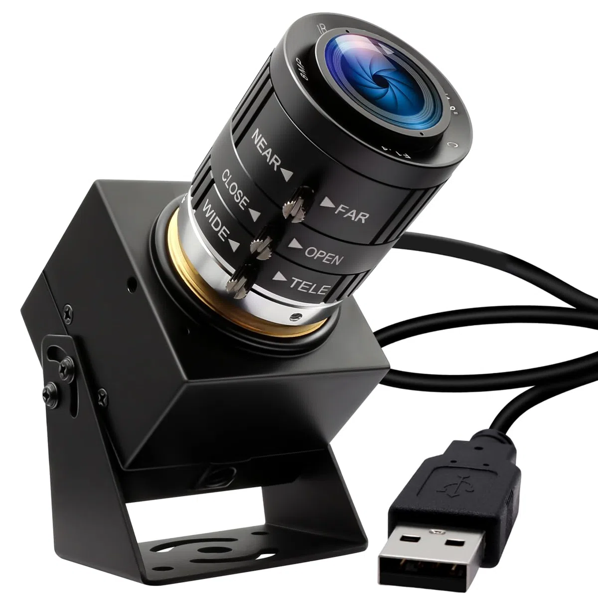 ELP Caméra USB 4K 120fps - Webcam Haute Vitesse 12MP Avec Zoom Optique Manuel 3x - Pour Golf, Raspberry Pi, Windows, Linux, Mac OS