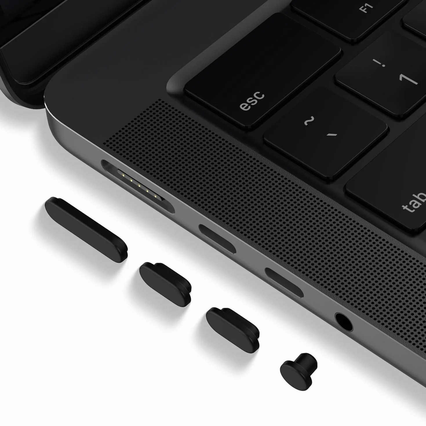 Bouchons anti-poussière en silicone pour MacBook Pro 14" 16" M5 M4 M3 M2 M1 Pro Max 2025-2021 Lot de 14