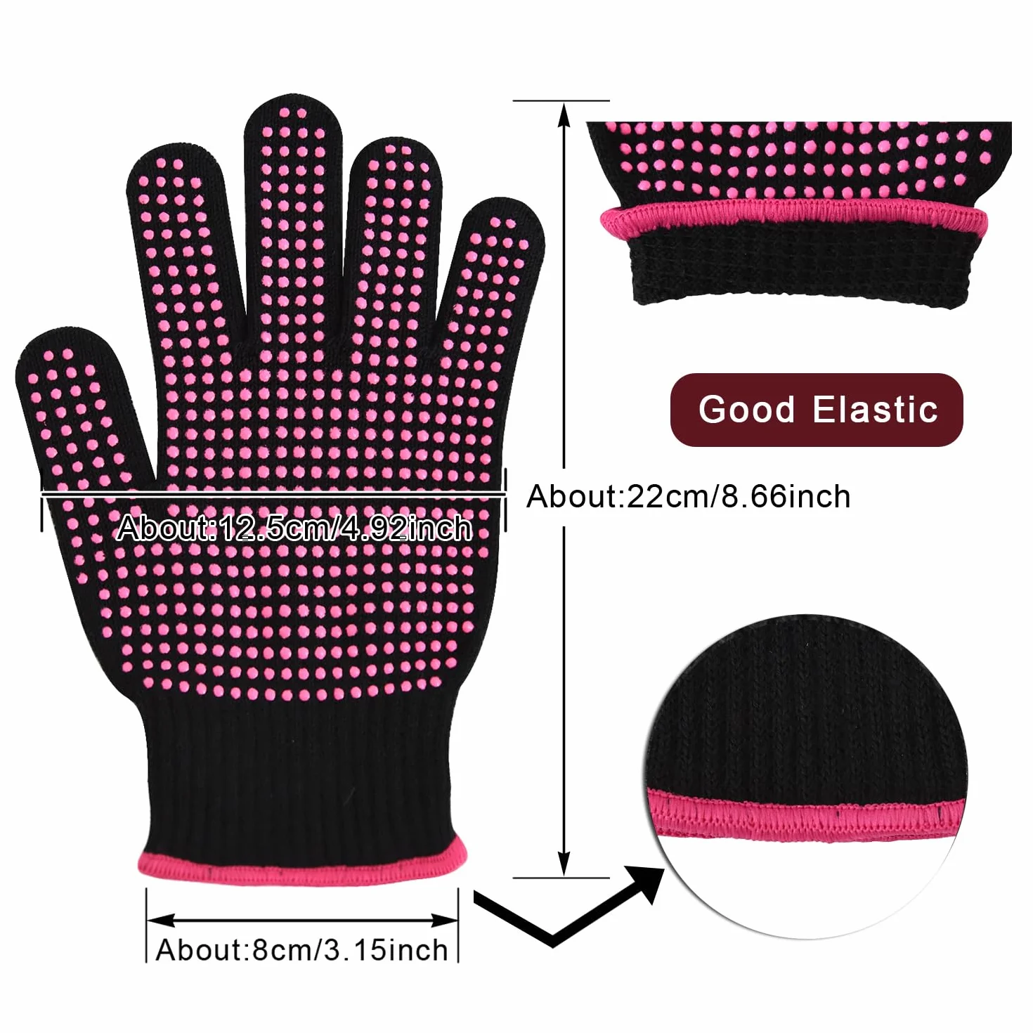 Gants silicone résistants à la chaleur thermiques pour coiffure bouclée