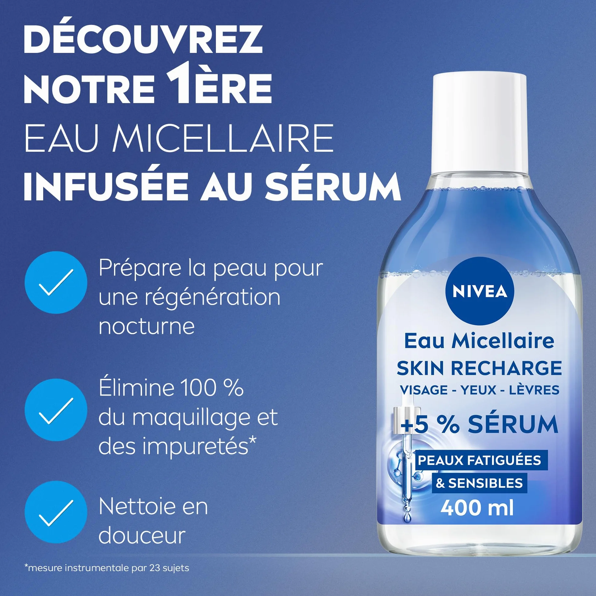 NIVEA Eau Micellaire Visage Waterproof Skin Recharge 400 ml