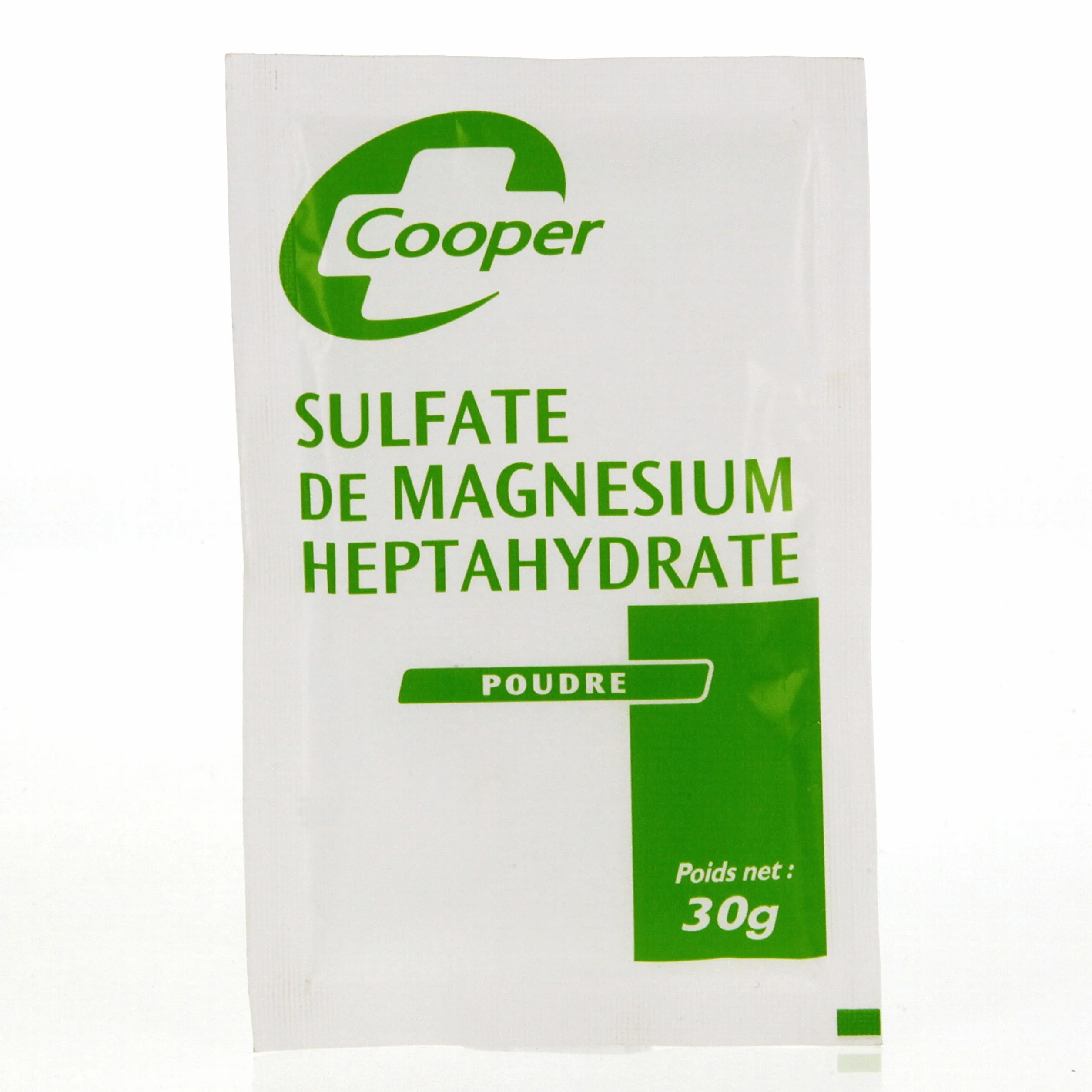 Sulfate de Magnésium Heptahydrate Poudre Sel d'Epsom Cooper 30 g Lot de 10 Sachets
