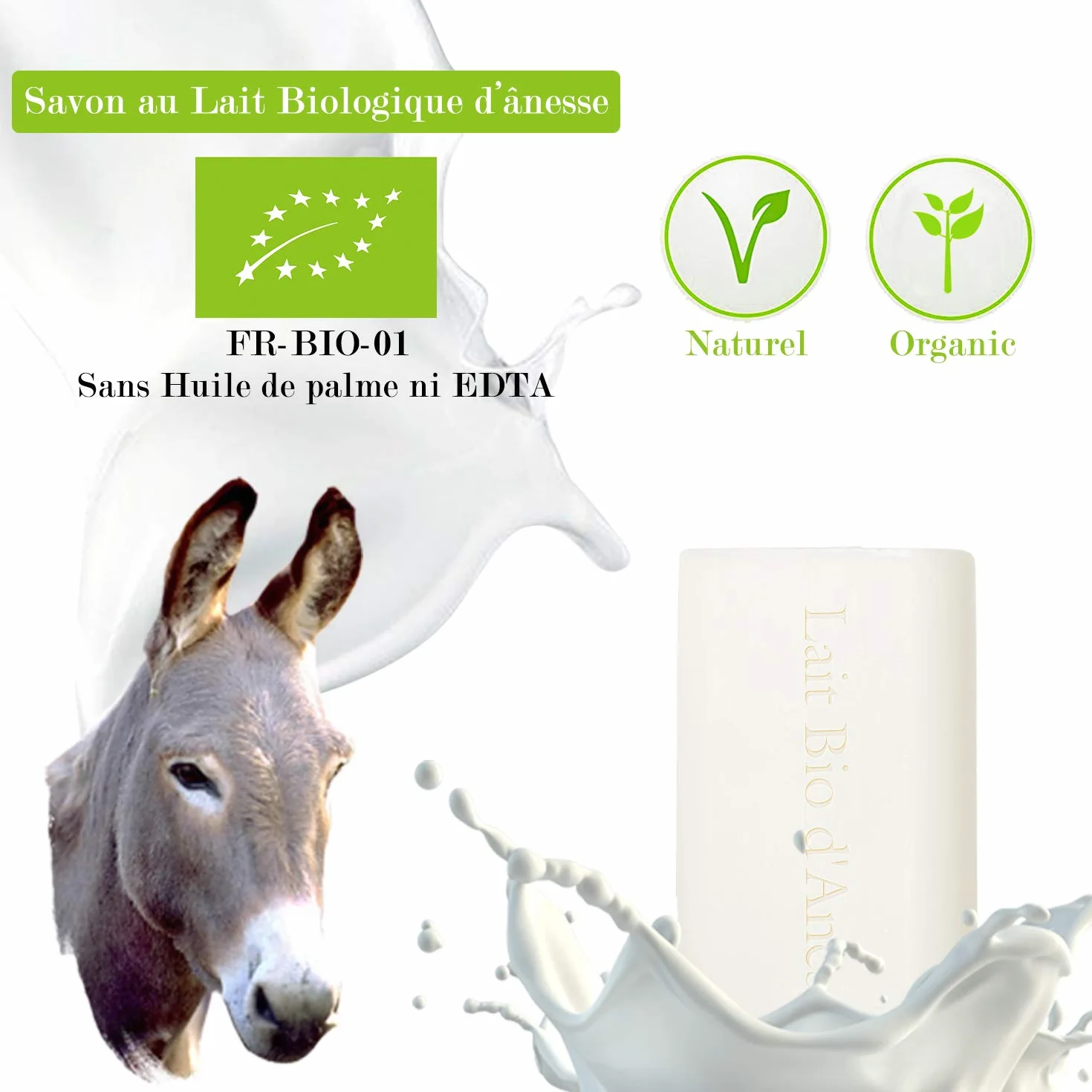 Savon au Lait Bio d'Anesse 100% Naturel Anti ride Anti Acné 2x100g