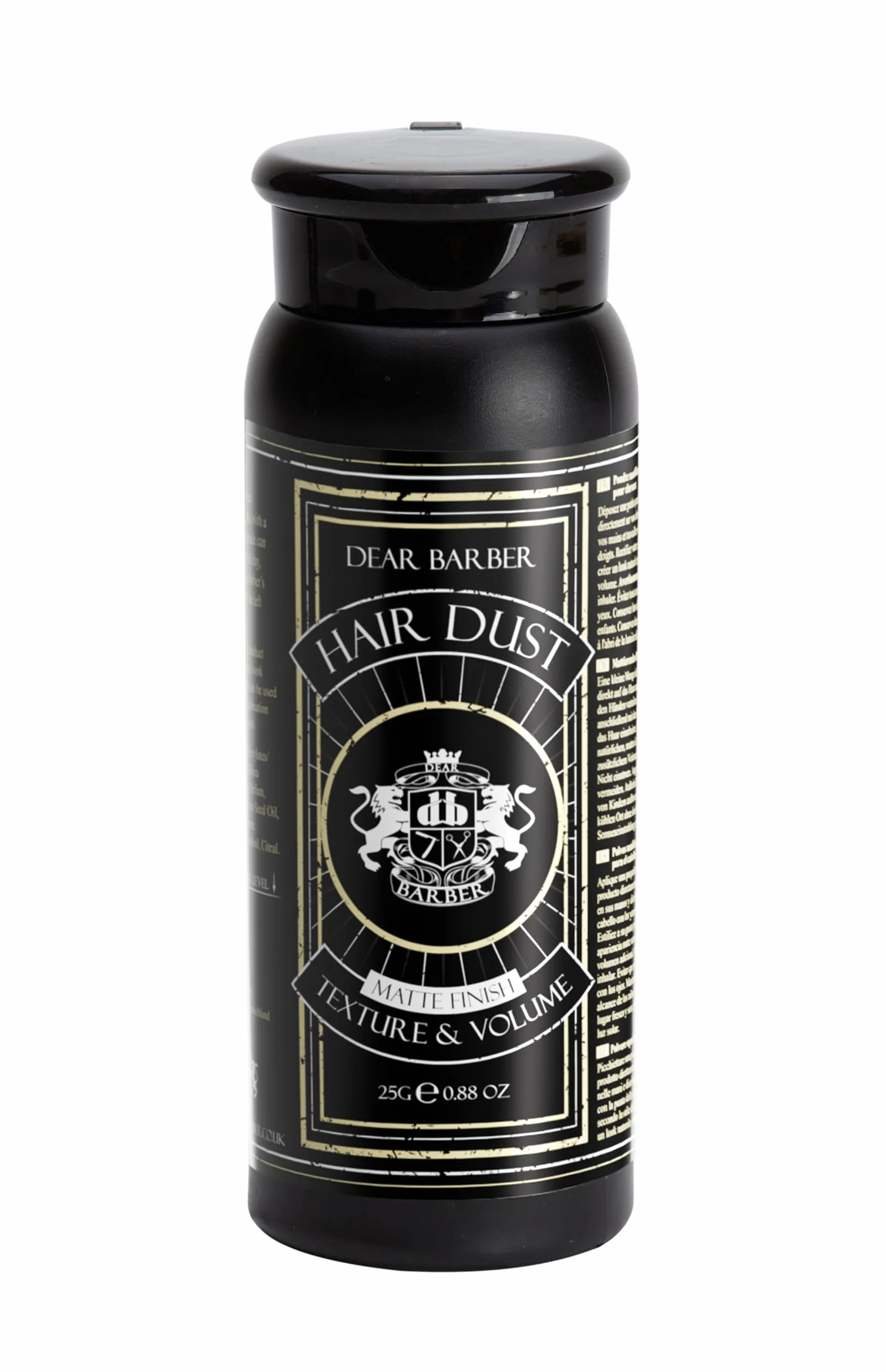 Dear Barber Poudre Coiffante Homme 25g – Poudre Texturisante Volume Cheveux Fixation Forte Fini Mat Naturel